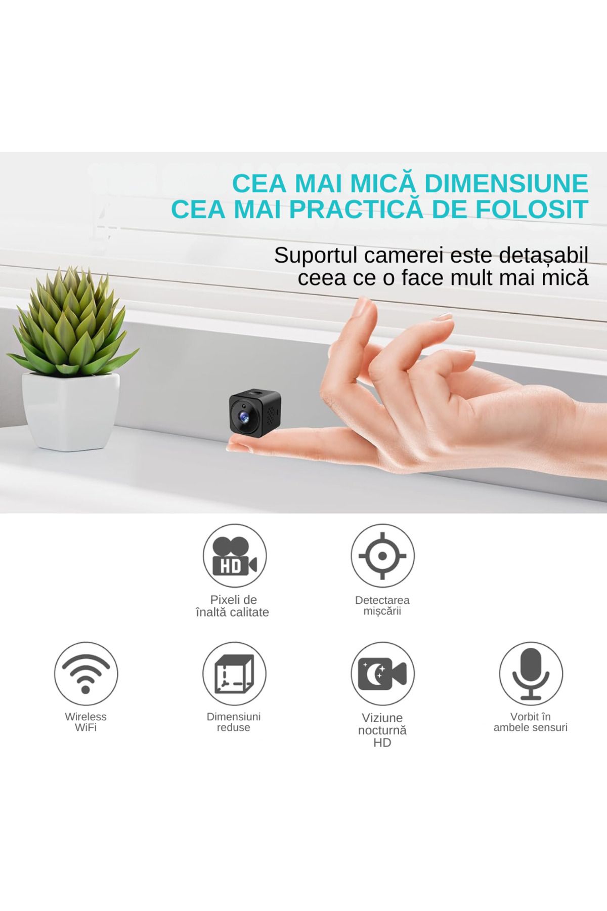 LUDORA-Mini Spy Camera As02, Spy Camera,®, Video Recording and Microphone, Wi-fi Connection, 1080p 5