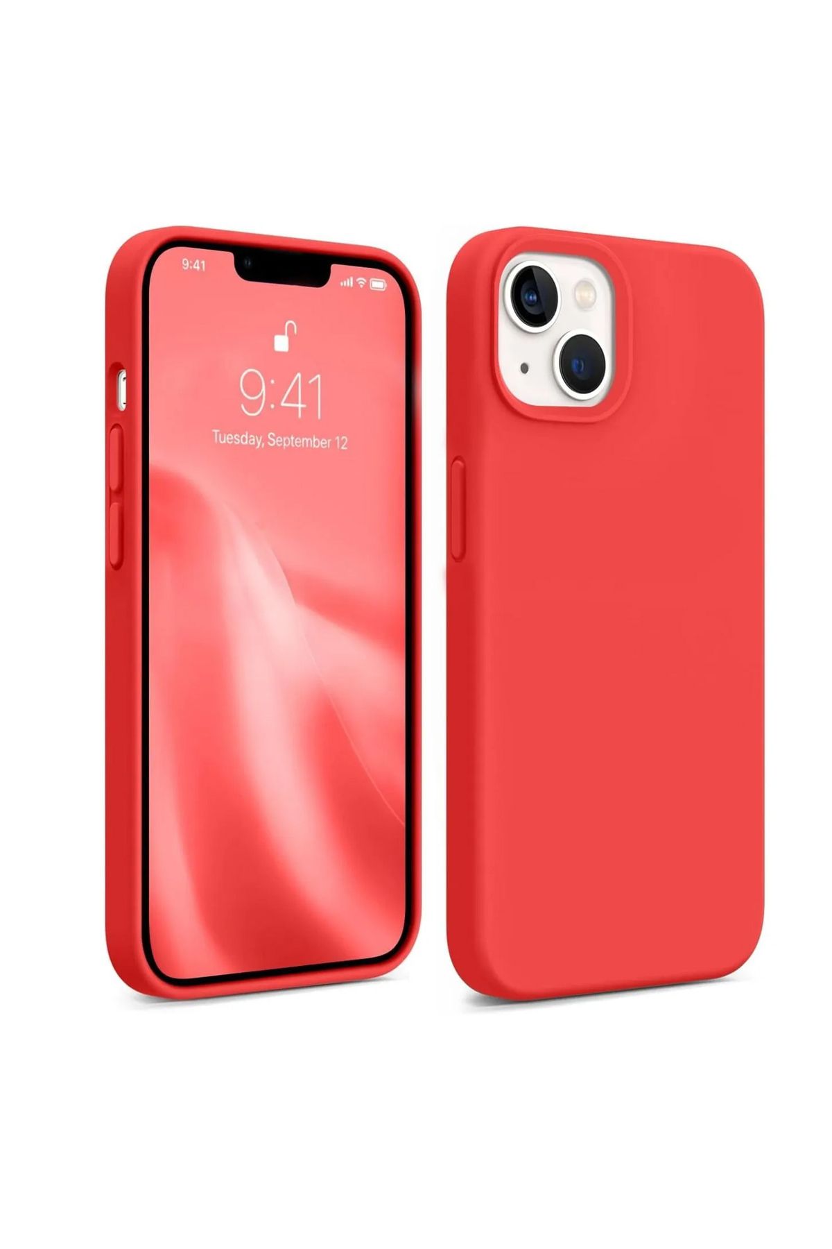 ErkMobile iPhone 14 Kırmızı Lansman Arka Kapak Silikon Kılıf