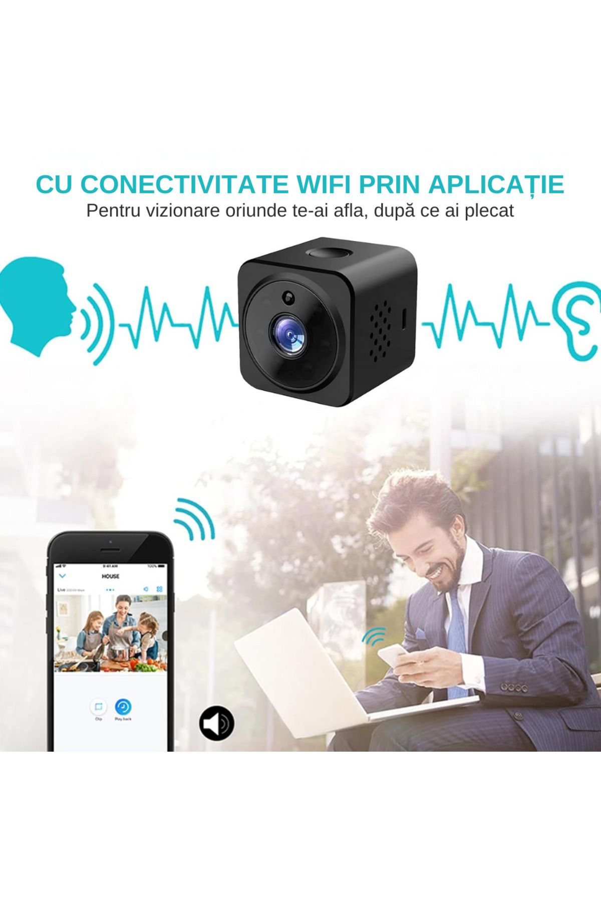 LUDORA-Mini Spy Camera As02, Spy Camera,®, Video Recording and Microphone, Wi-fi Connection, 1080p 6