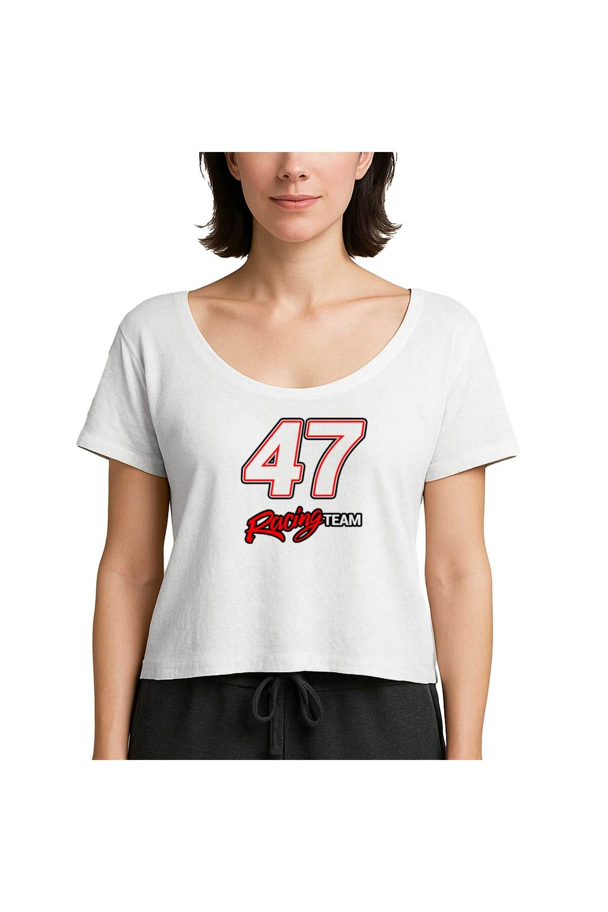 Z zepplin Moto 47 Racing Team Beyaz Kadın Tişört