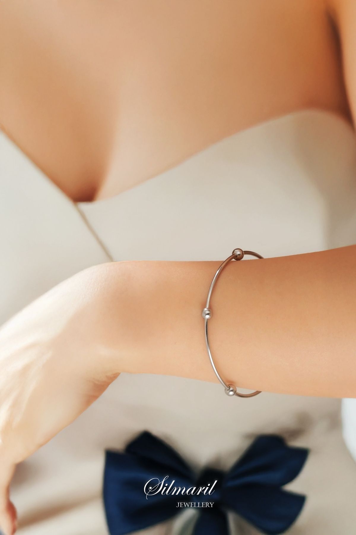 Silmaril Store Dorikalı Paslanmaz Çelik Ajda Bileklik – 68 mm, Suya Dayanıklı & Kararmaz - 316L Stainless Steel