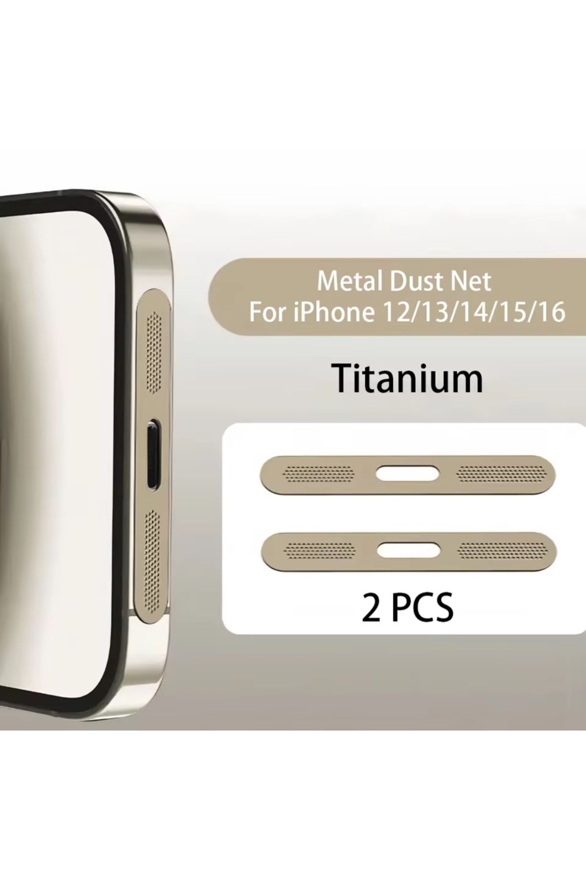 BURKİNA iPhone 12 ,13 , 14 , 15 , 16 ve Pro / Pro Max modelleri Metal toz engelleyici Filtre Toz Ağı 2 Adet