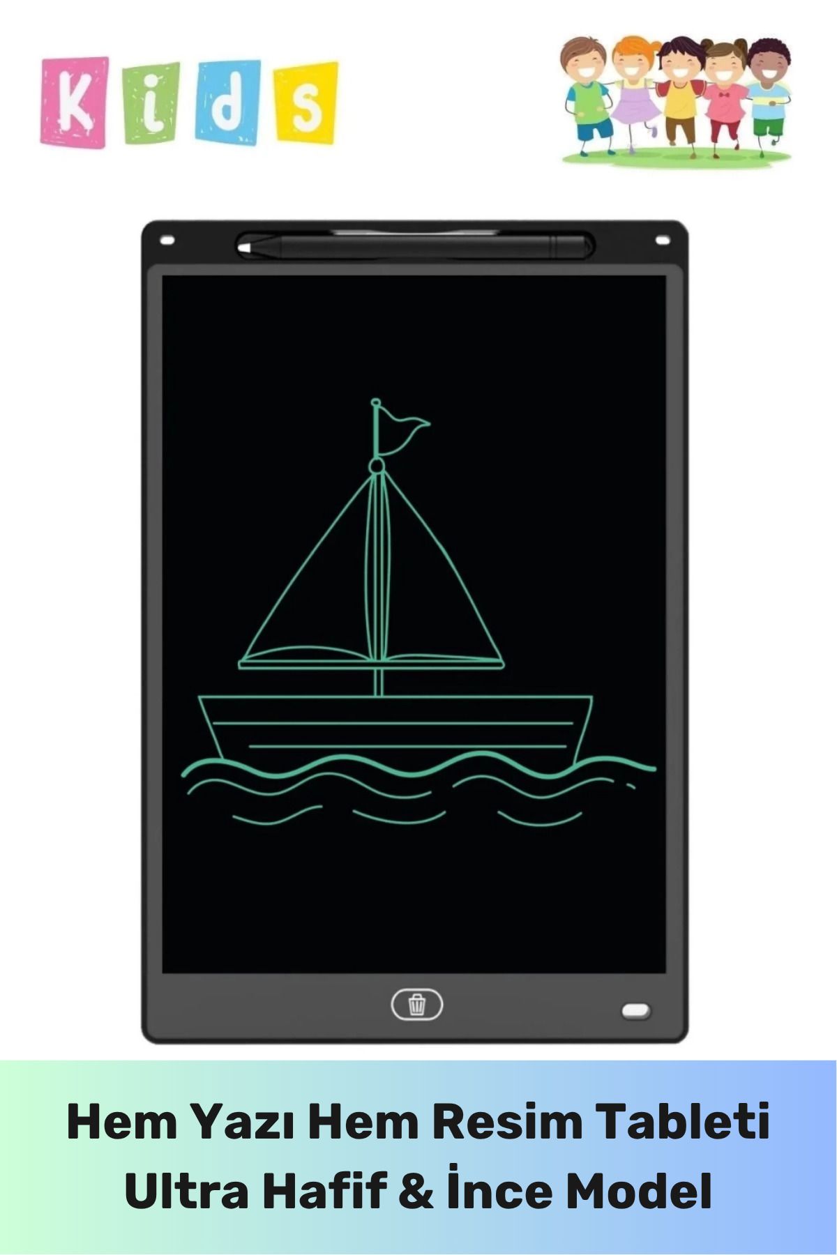 PeraNova Özel Seri Lcd Ekranlı Kalemli Dijital Çizim Tableti Yazı Tahtası Boyama Resim Akıllı Tablet 12 Inc