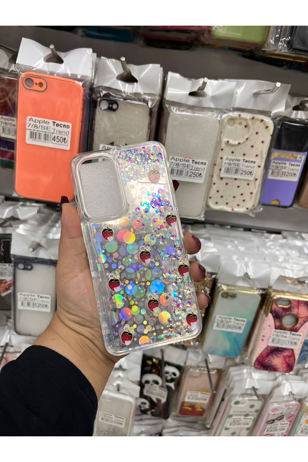 TECNOTREND Galaxy A36 / A56 Uyumlu sıvı parıltılı Hologramlı şeffaf silikon kılıf