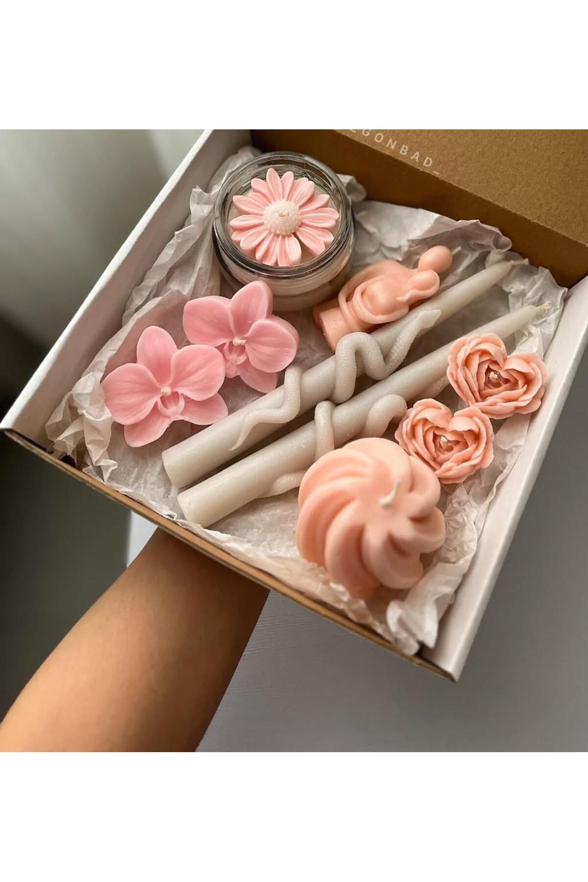 SCA CANDLE Dekoratif Mum Orkide +Yılan mum +Yuvarlak Dalga+Kalp model Mum +Kucak Sevgi Toplam 8 Parça