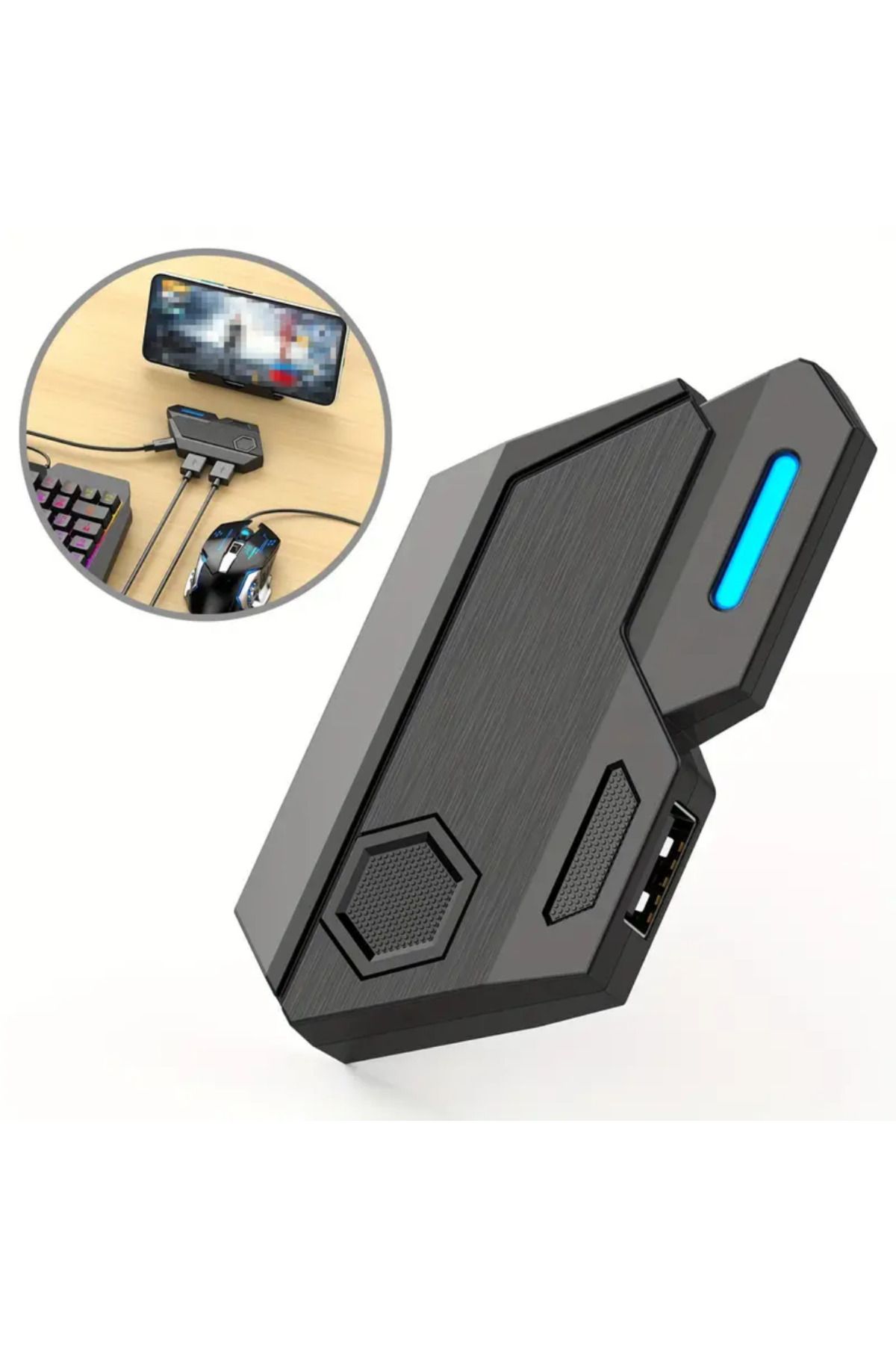 LUDORA-Phone Gaming Kit With 39 Keys One Hand Keyboard And Mouse, Rgb Lighting, Android Compatible 5