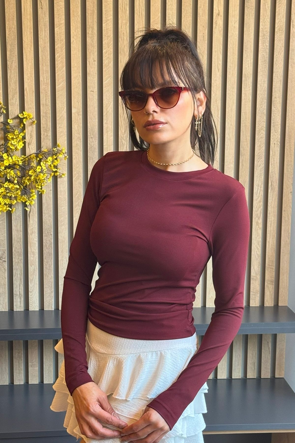 Gi&Di's COLLECTİON GD0027 Dalgıç Kumaş Bisiklet Yaka Body