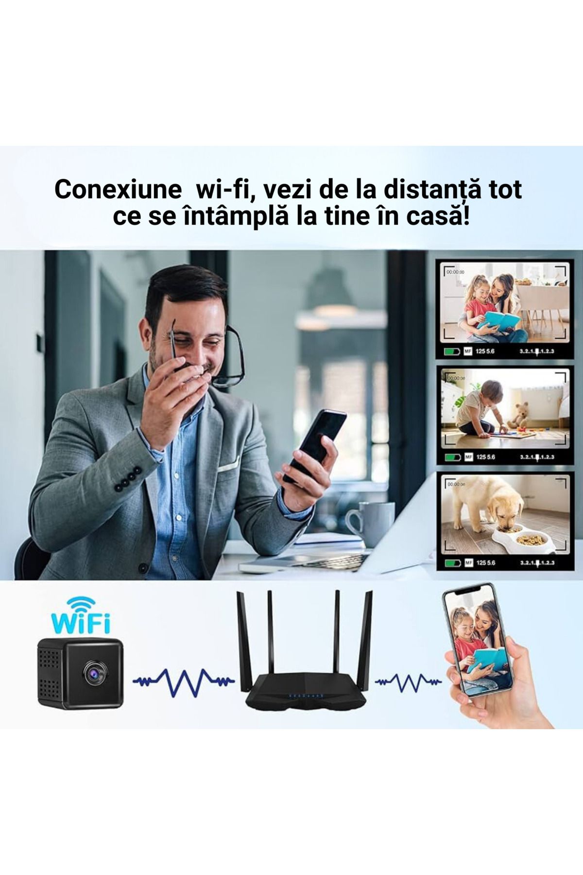 LUDORA-Mini Spy Camera X6d, Spy Camera, ®, Video Recording and Microphone, Wi-fi Connection, 1080p 6