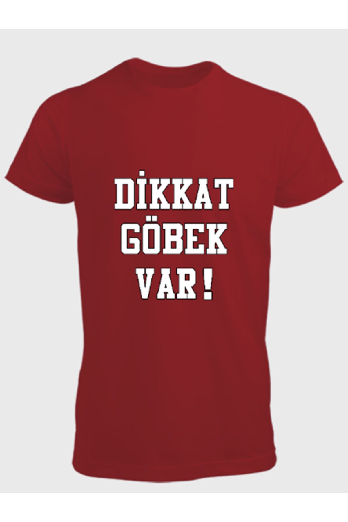Ayka Unisex Erkek/Kadın Kişiye Özel KOMİK YAZI Baskılı Pamuklu Bisiklet Yaka T-Shirt