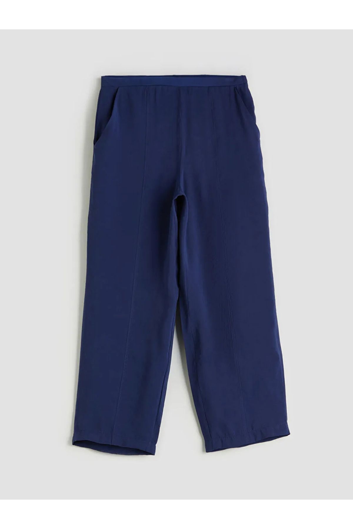 LC Waikiki LCWAIKIKI Classic Lacivert Beli Lastikli Modal Karışımlı Kadın Pantolon