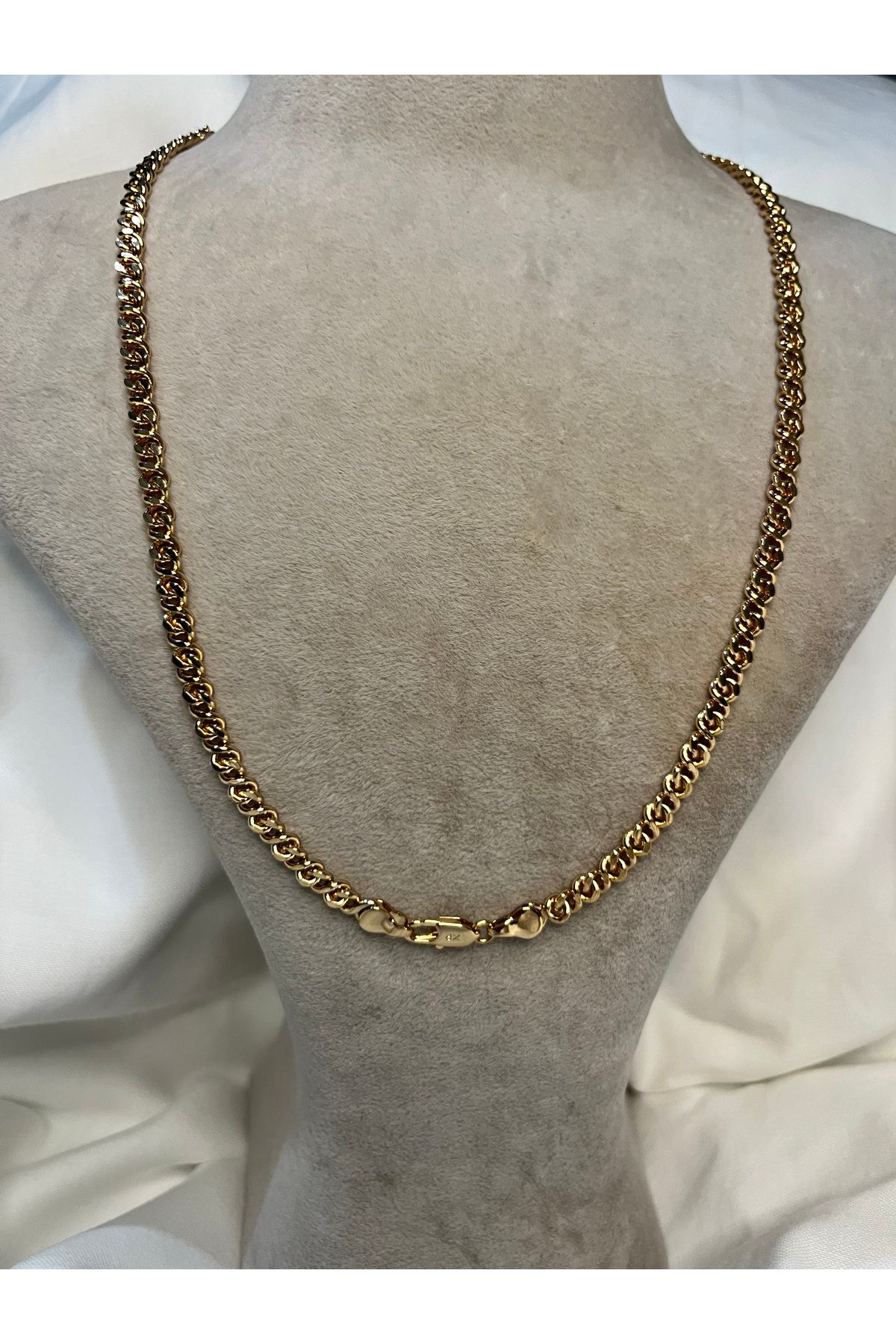 Fam&Co Jewelry Kadın Xuping Rose Gold Kalın Zincir Kolye – Dökümlü ve Parlak Model