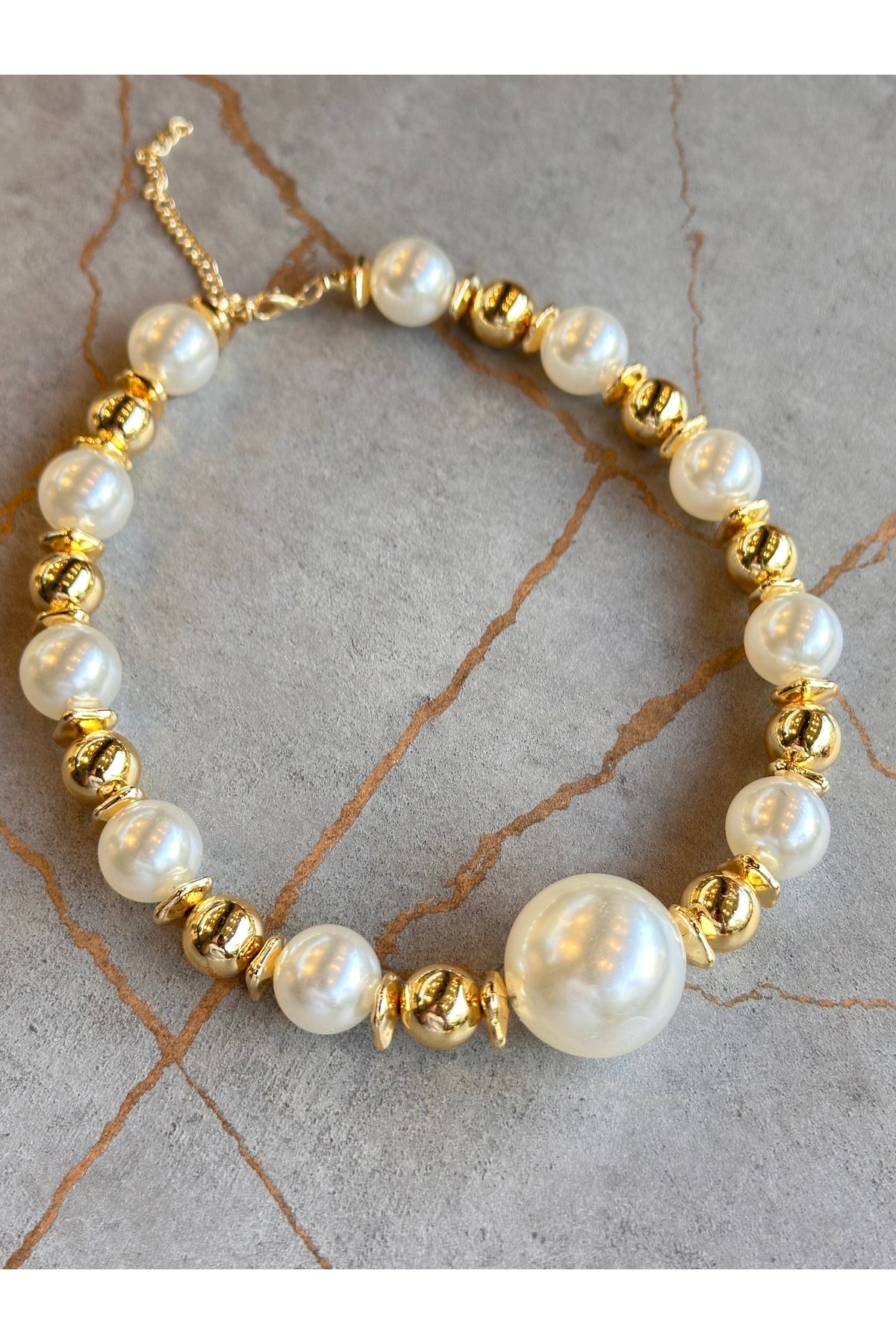 The Simu 14K Altın Kaplama İnci Kolye - Asos İncisi