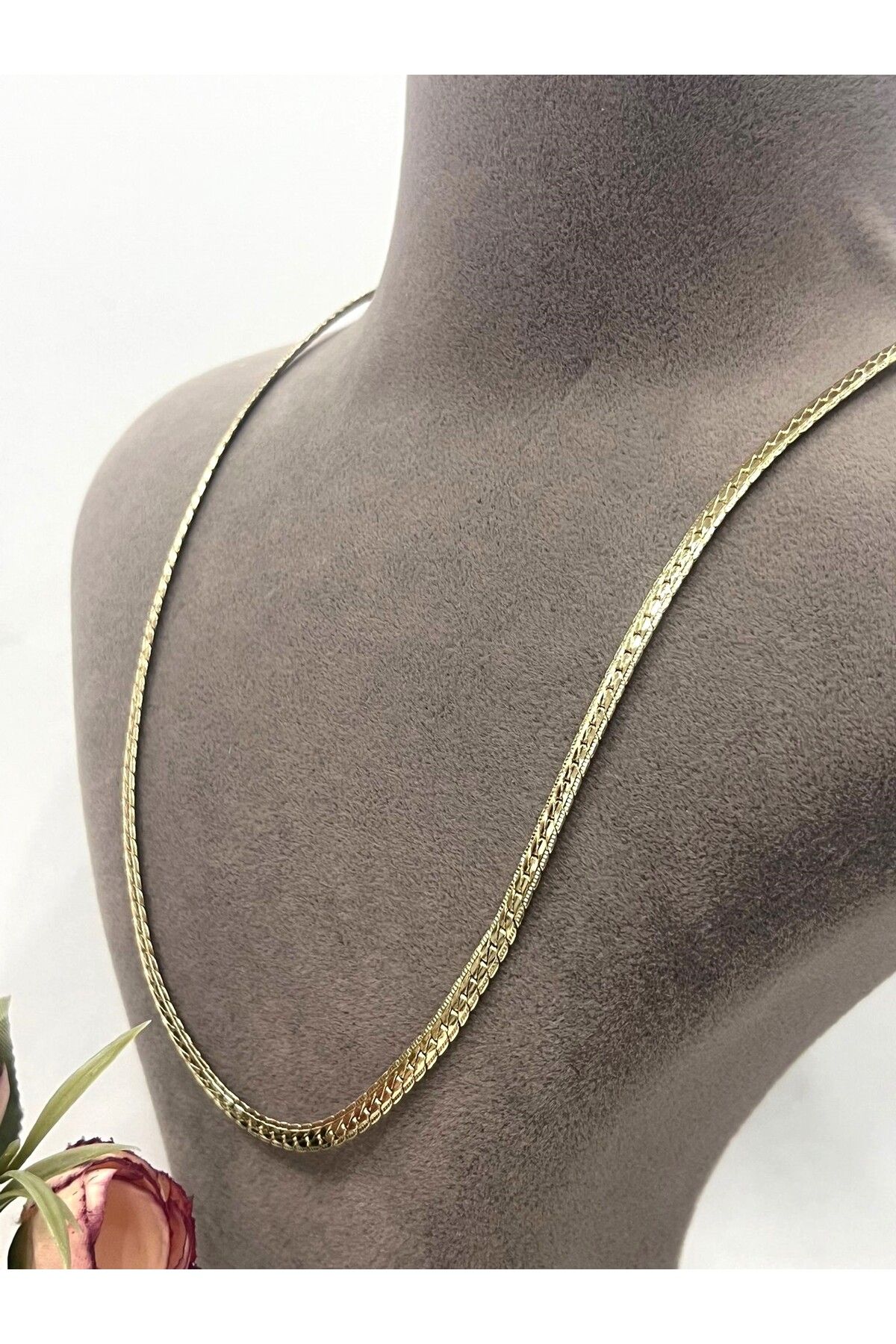 MASAL TAKI&AKSESUAR XUPING Örme Gurmet Premium Zincir Kolye (14k Gold - 60cm)