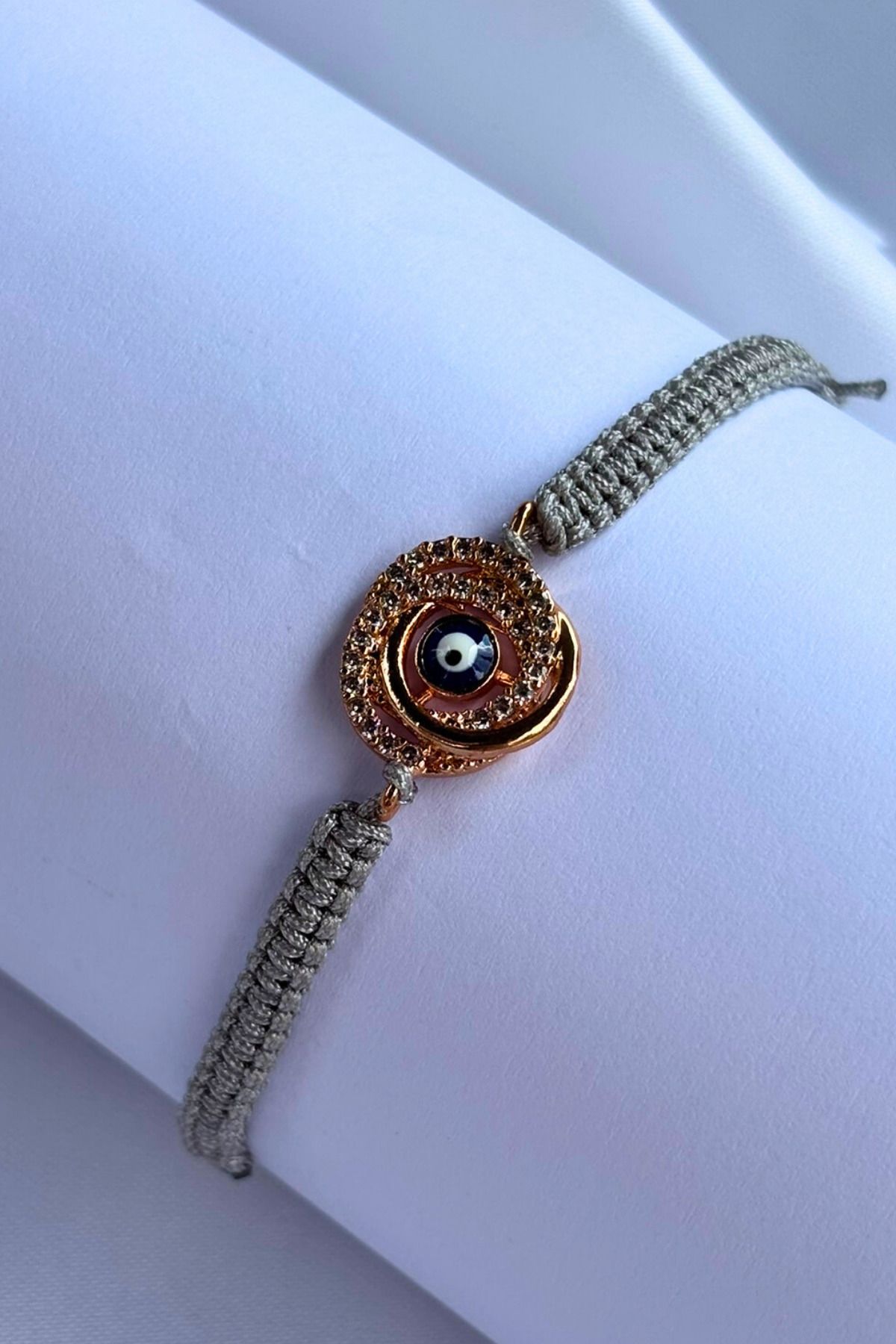 Begondio Spiral Nazar Boncuğu El Yapımı Tasarım Kadın Bileklik