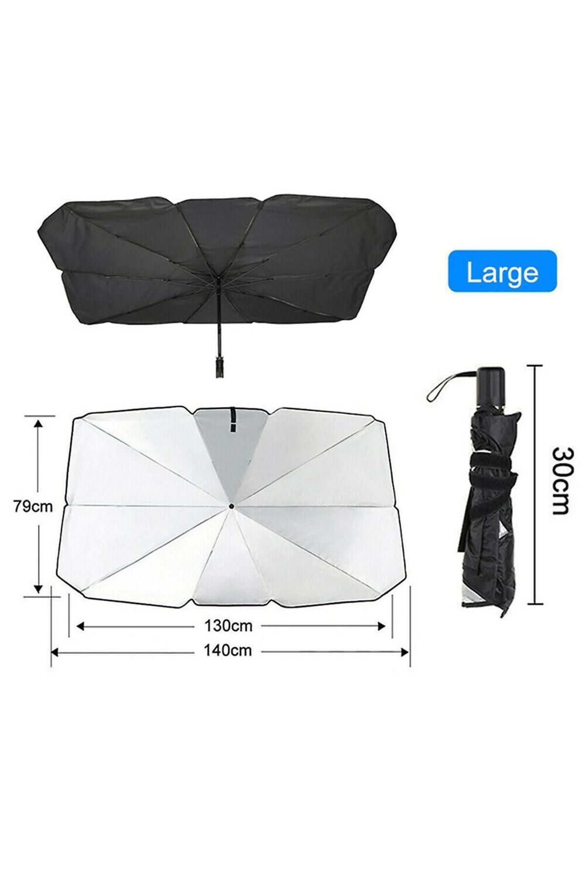 MEVAFA Araba Güneş Gölge Koruyucu Şemsiye Oto Ön Cam Güneşlik(145cm*79cm)