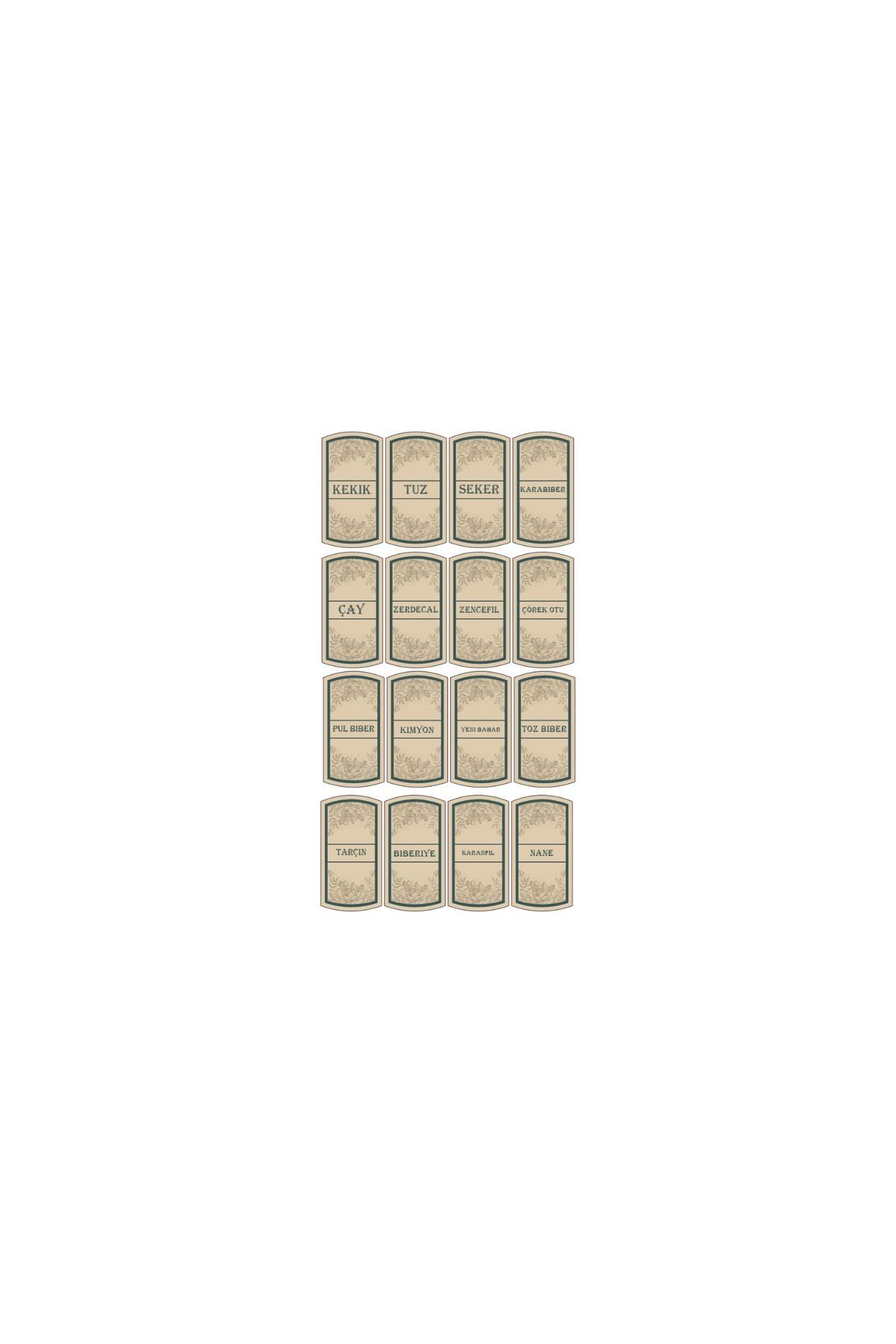 RVT Design Baharatlık etiket Sticker 6,6x3,5 cm