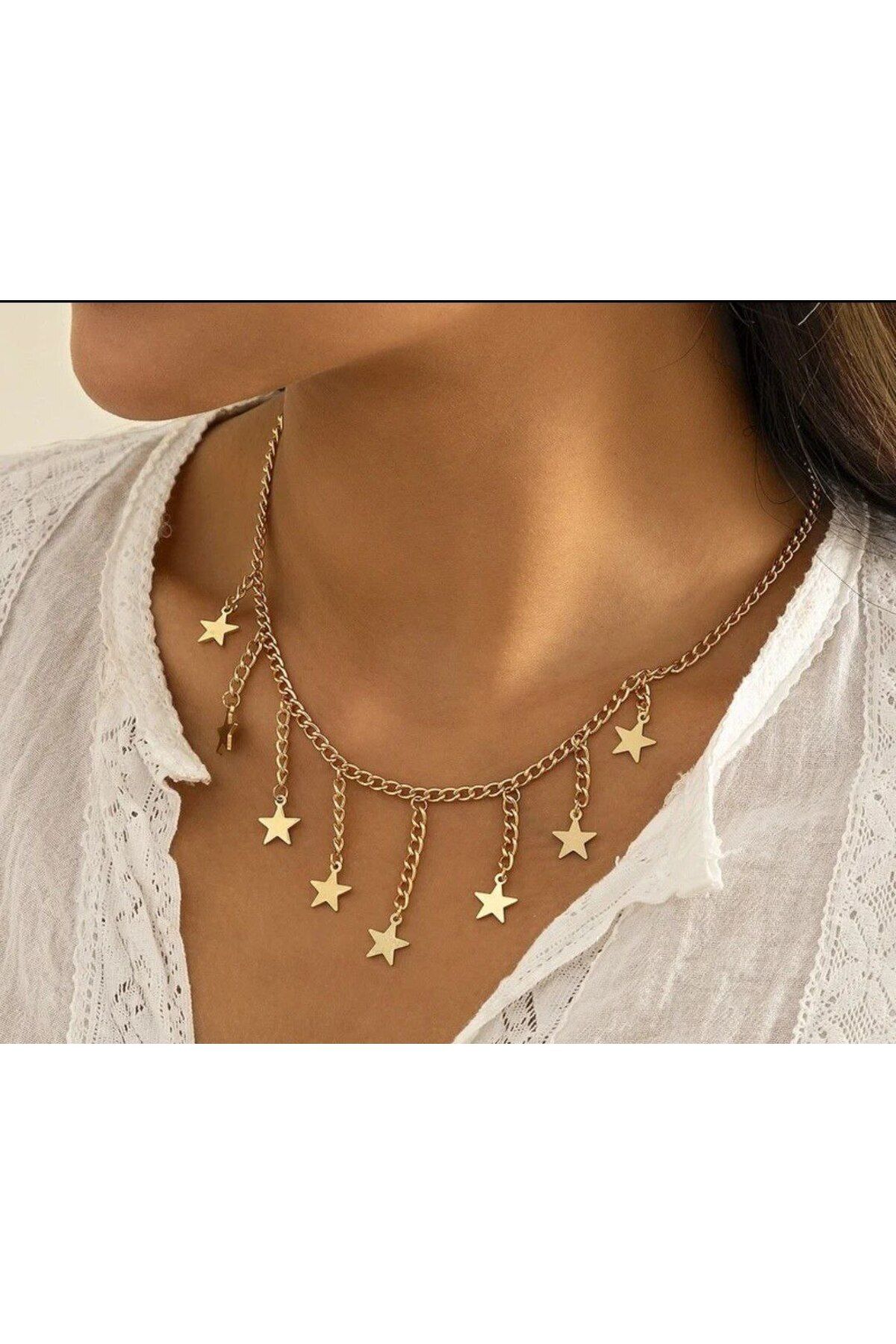 Shiklik MODA Şıklığınızı Tamamlayan Yıldız Zincir Kadın Kolye