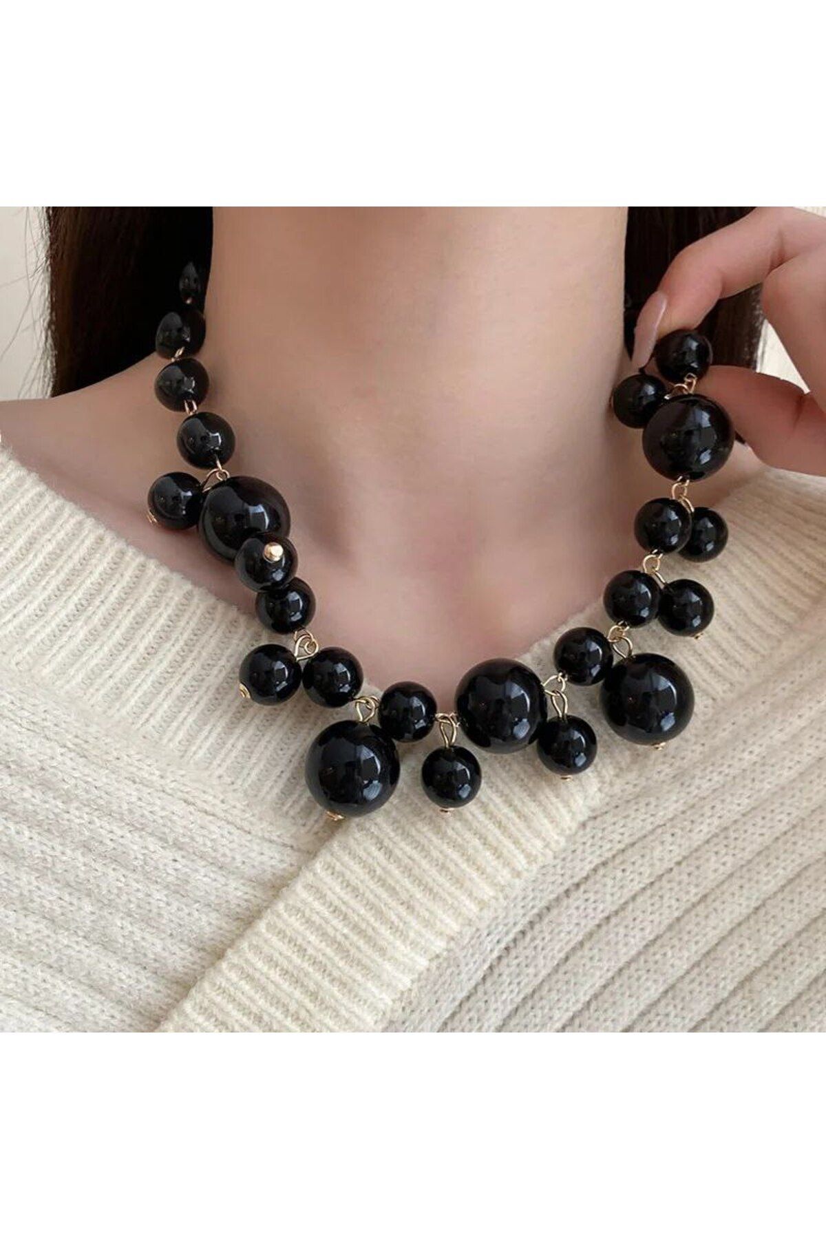 Shiklik MODA Şıklığınızı Tamamlayacak Büyük İnci Kolye