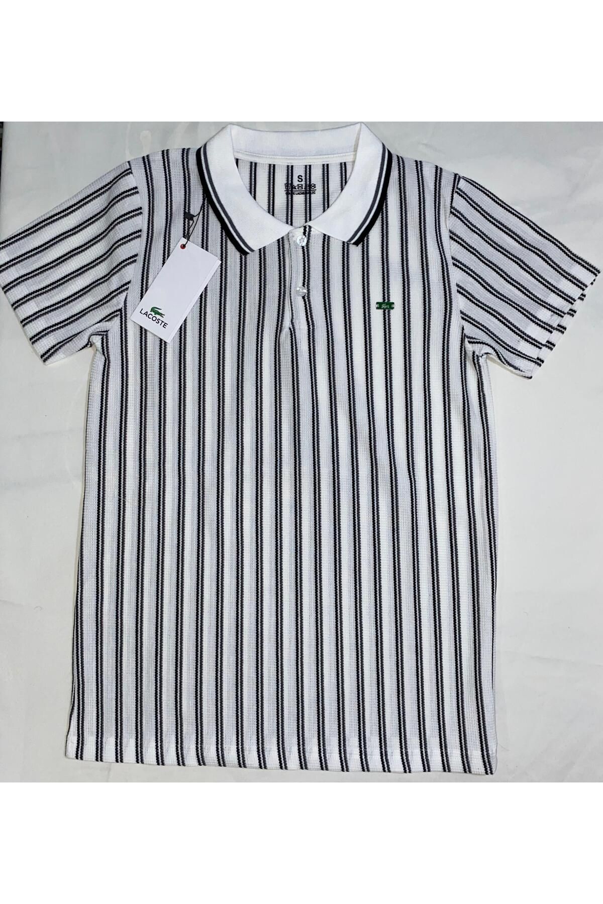 safr world Çizgili Yakalı T-Shirt