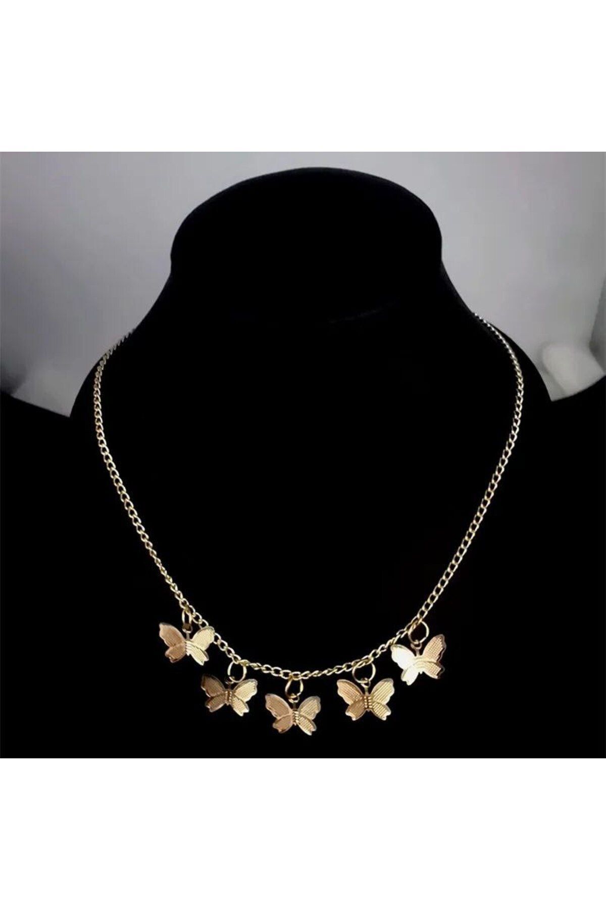 Shiklik MODA Şık ve Zarif 5 Kelebekli Kadın Kolye