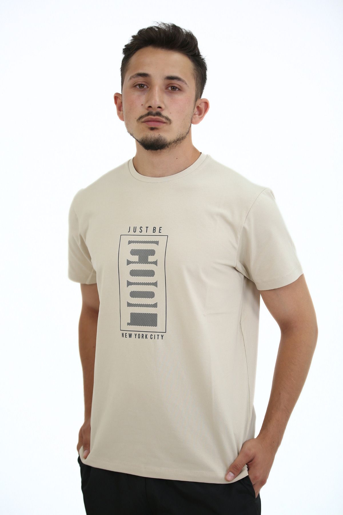 Lorenzo Mazzoli T-shirt Premium Kalite, Comfort Fit, Modern Baskılı Düz Renk Tişört