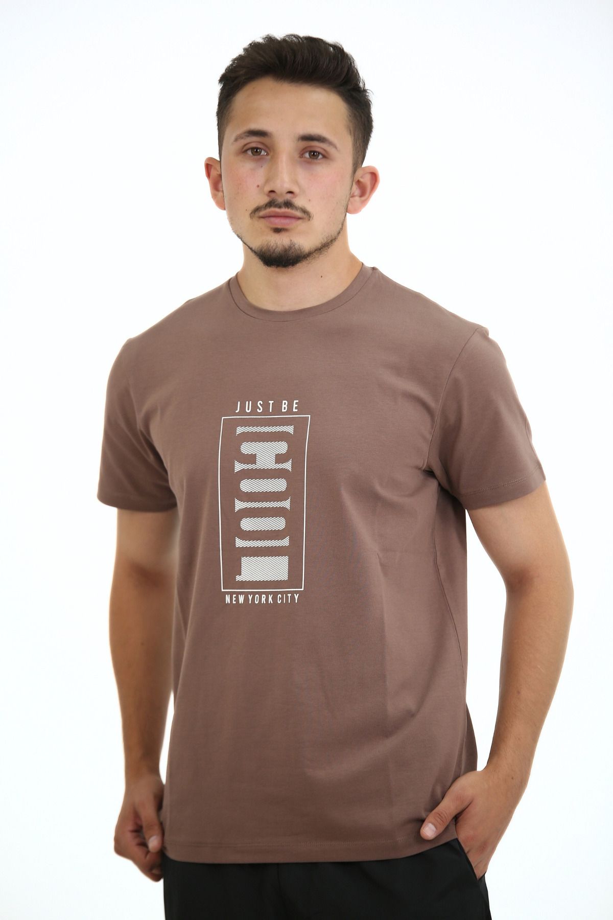 Lorenzo Mazzoli T-shirt Premium Kalite, Comfort Fit, Modern Baskılı Düz Renk Tişört