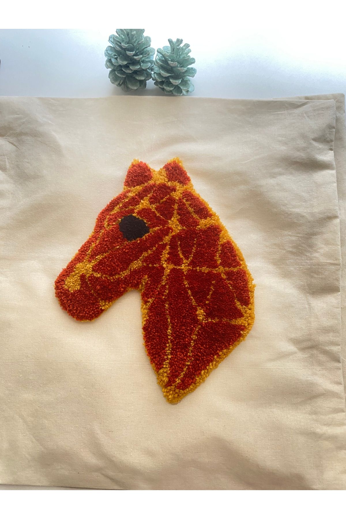 Tuftispalm Geometrik At Punch İşlemeli Kırlent Kılıfı Tufting Kırlent Kılıfı | 2 Adet Kırlent Kılıfı 45*45 cm