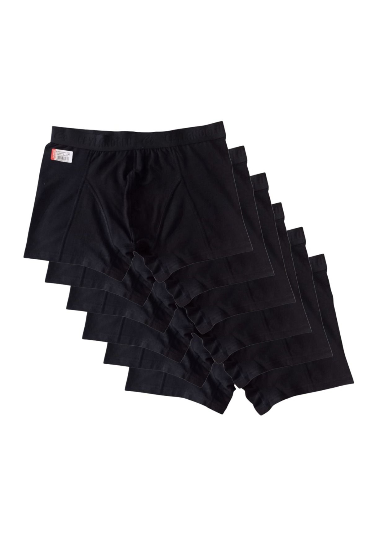 balkonda Boxer pamuklu cotton modal elasten 6'lı ekonomik paket siyah slim fit ekstra esnek CBK1-2