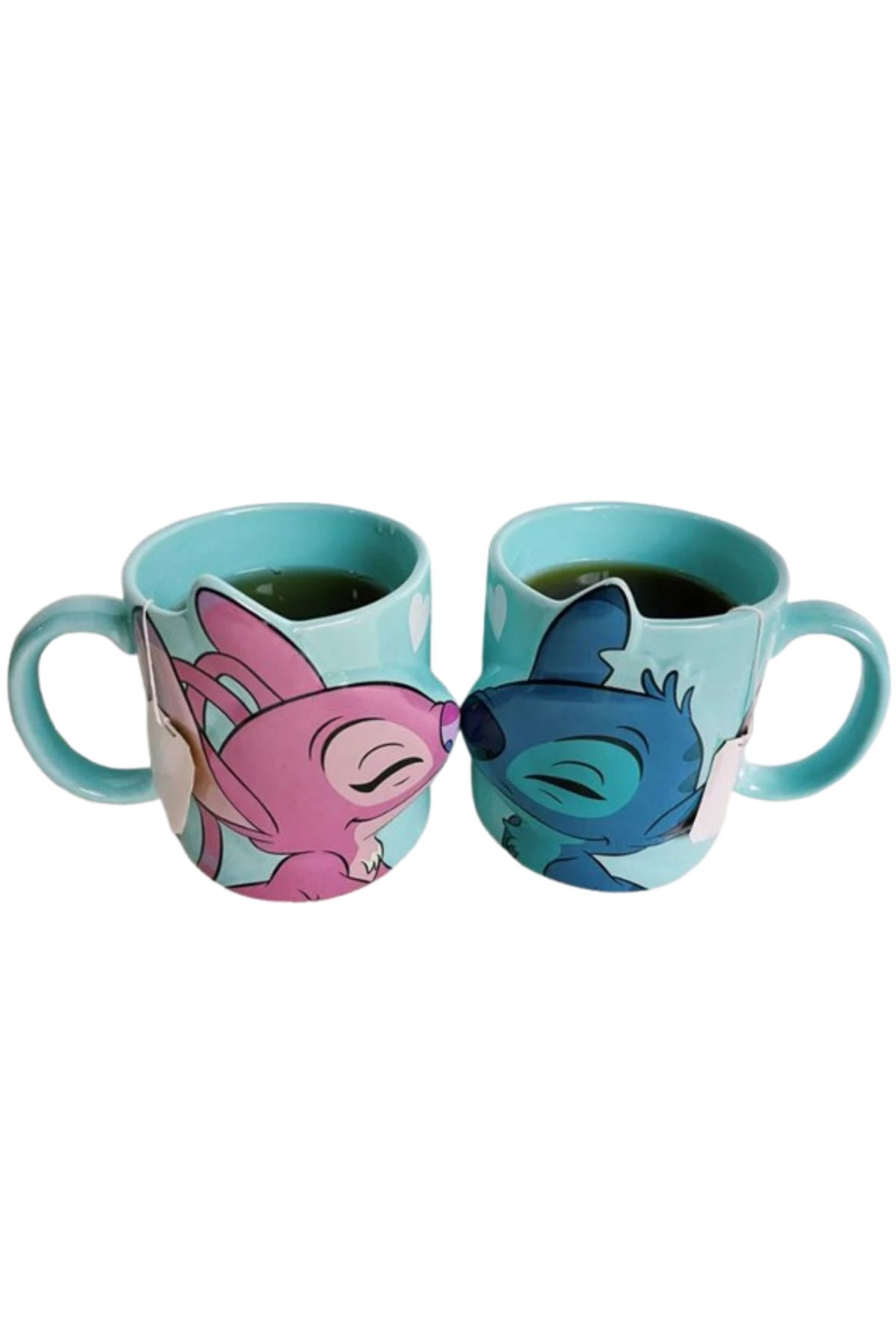NETAVANTAJ Disney Lilo Ve Stitch İkili 3D Tasarım Kupa Bardak