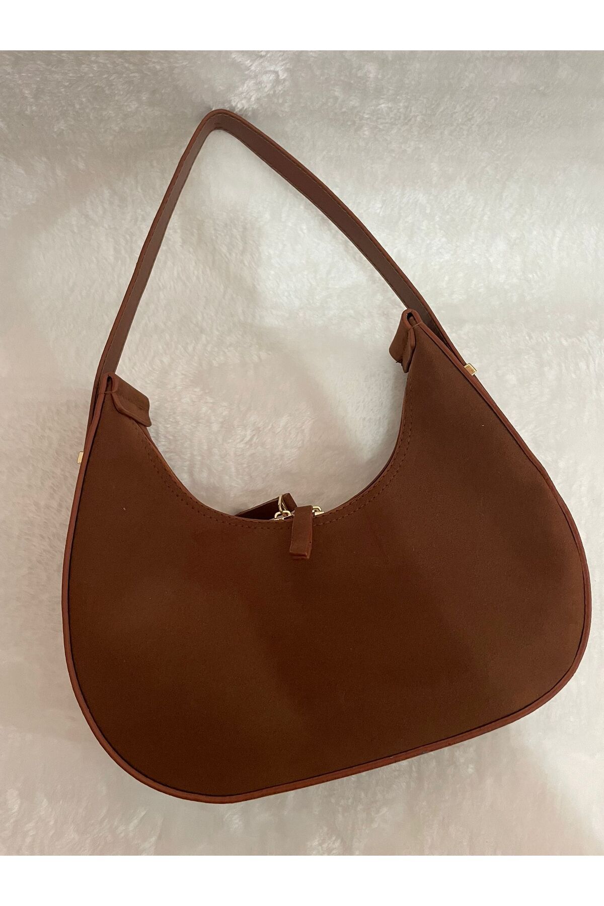 BLACK SÜET BAGET ÇANTA
