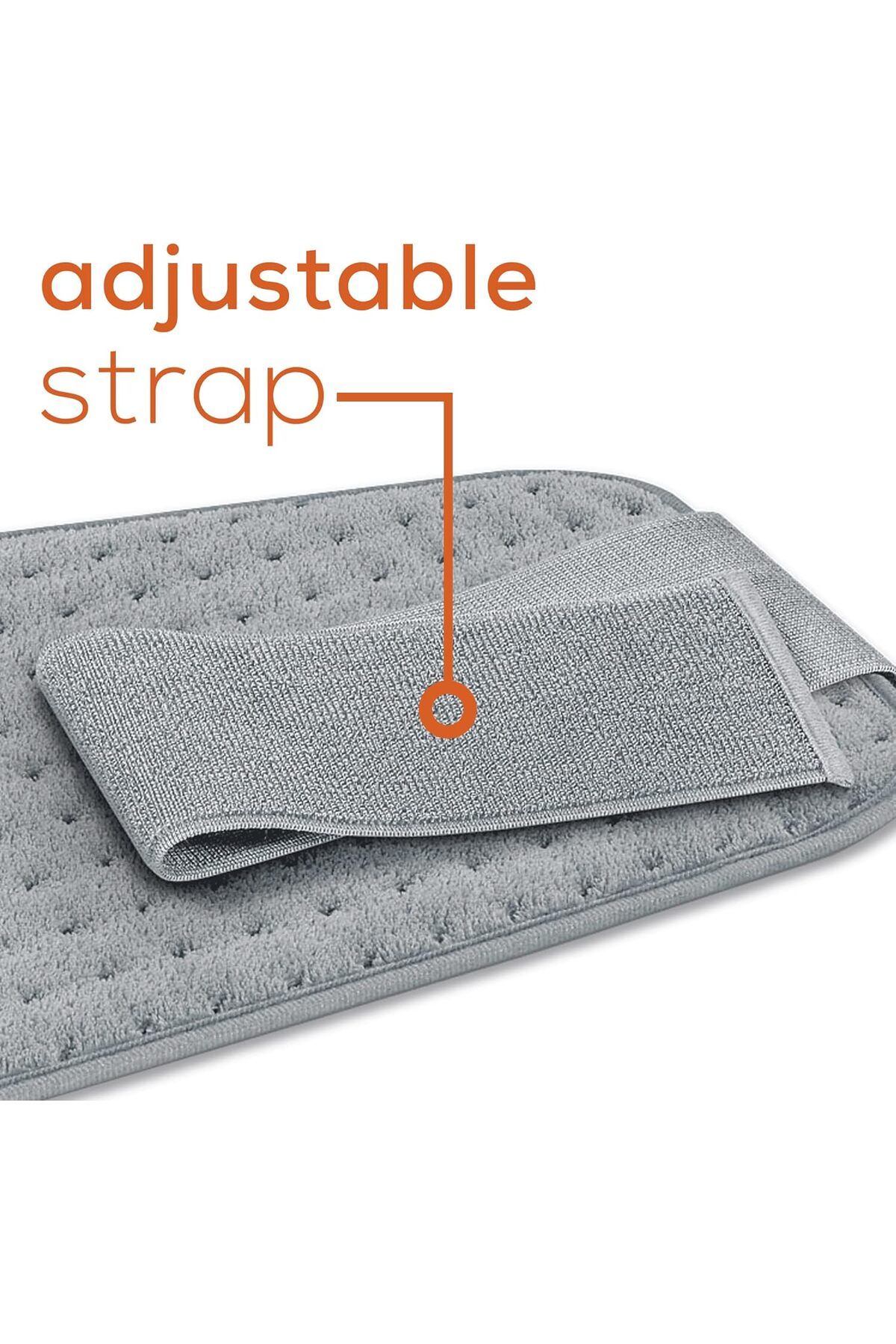 Beurer-UHP49 Heating Pad for Back Pain Relief, 6 Heat Settings, Soft Microplush, Machine Washable Fa 9