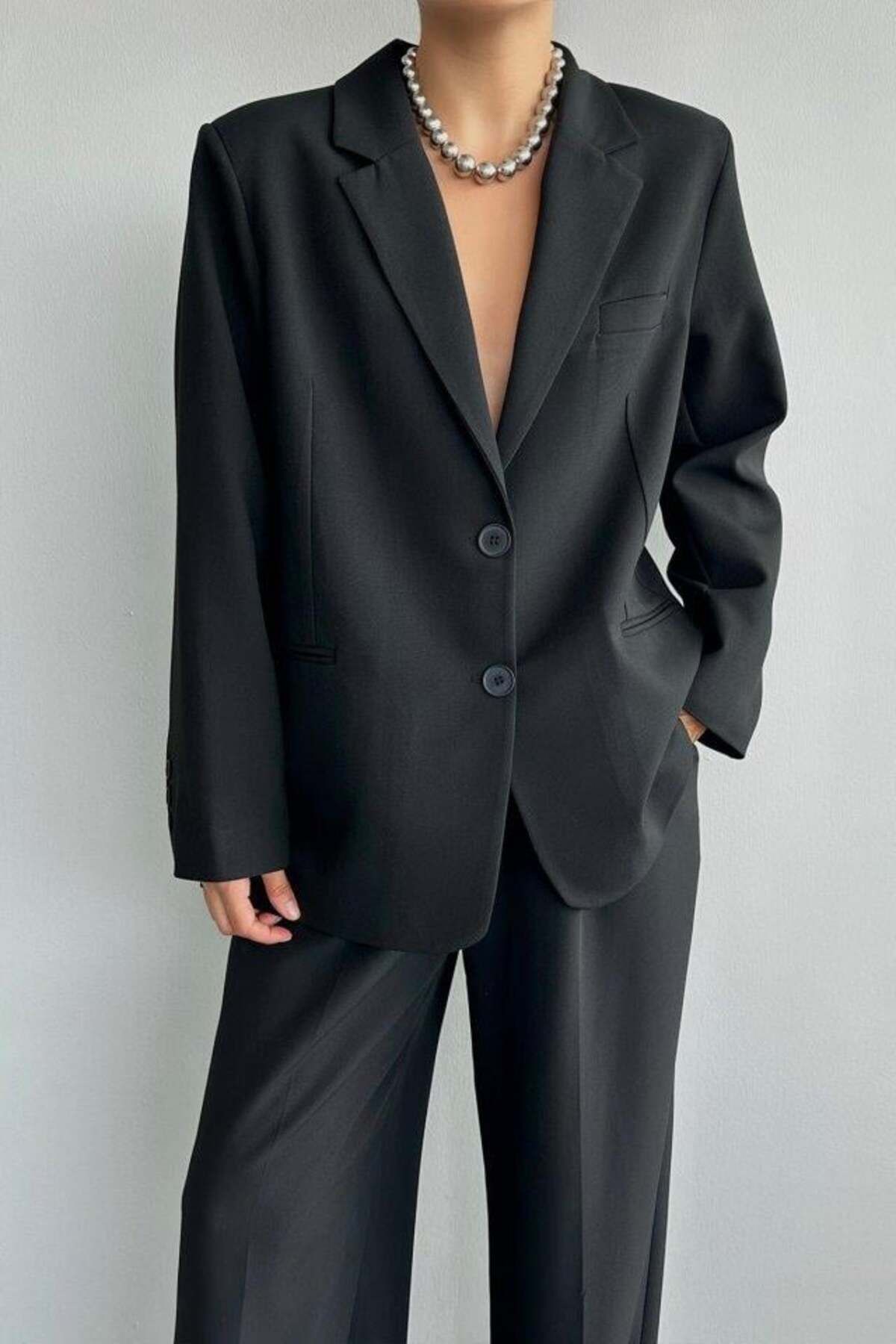modamtn Oversize Ceket - Siyah