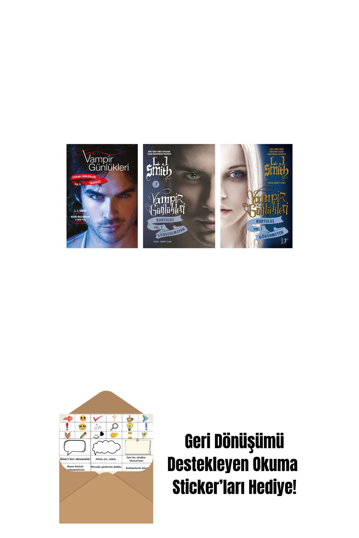 Artemis Yayınları L. J. Smith 3 Kitap Set + Okuma Sticker'ları
