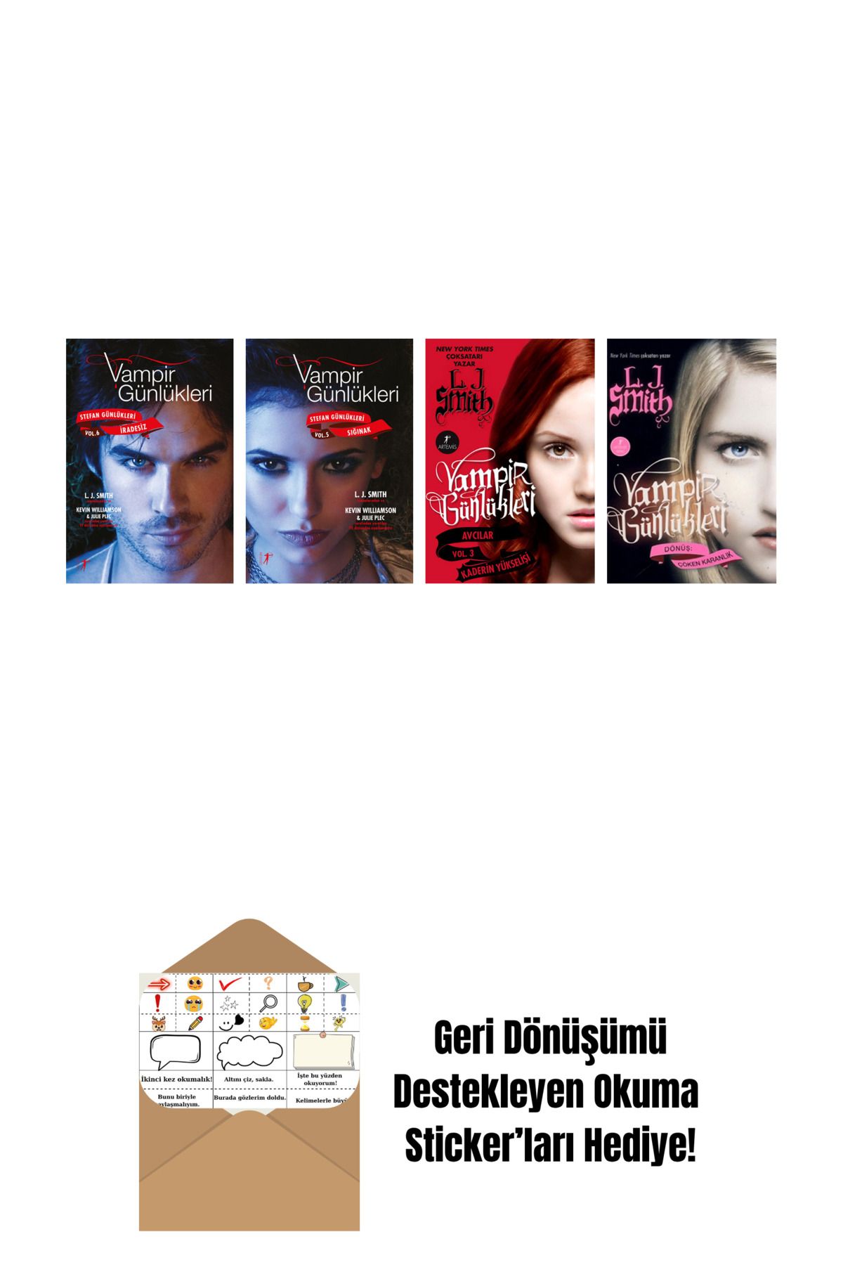 Artemis Yayınları L. J. Smith 4 Kitap Set + Okuma Sticker'ları