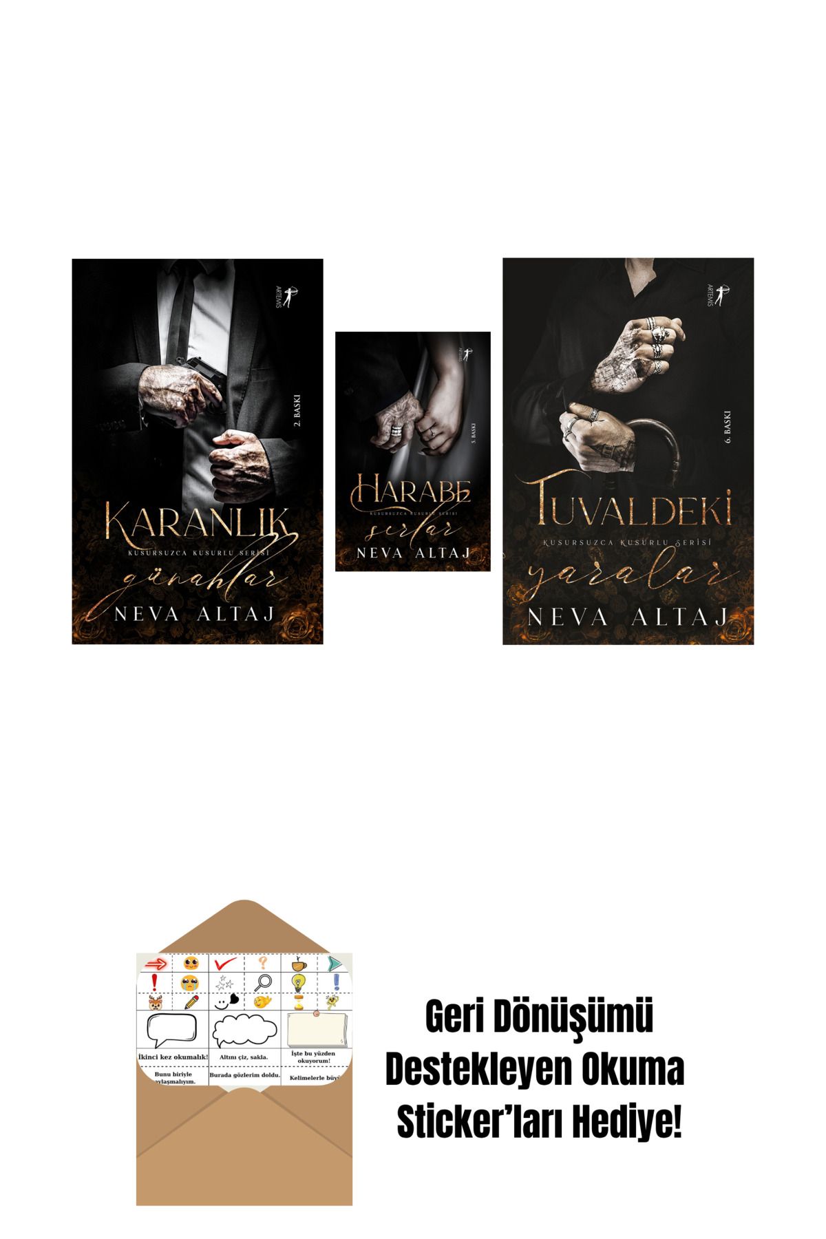 Artemis Yayınları Neva Altaj 3 Kitap Set + Okuma Sticker'ları
