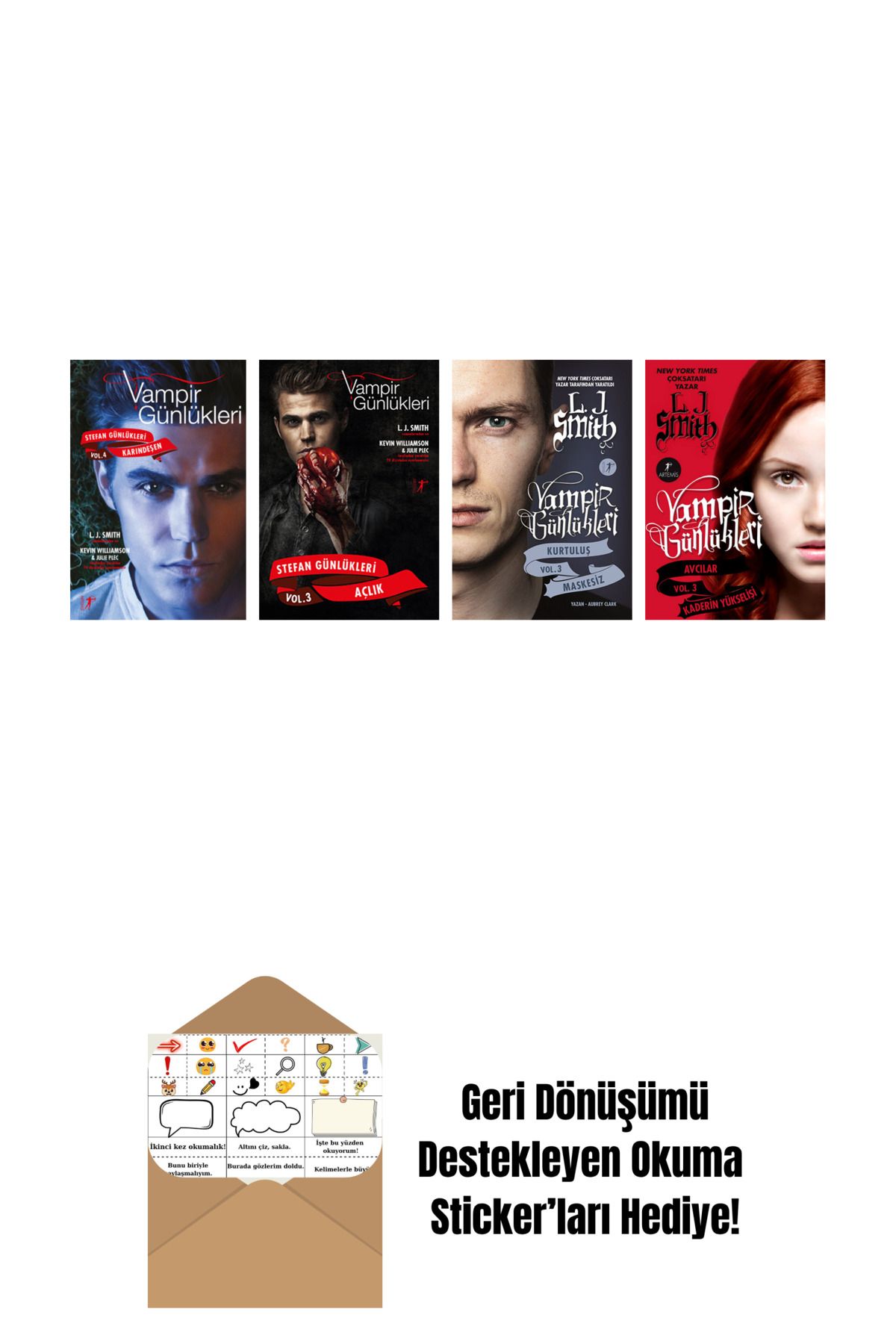 Artemis Yayınları L. J. Smith 4 Kitap Set + Okuma Sticker'ları