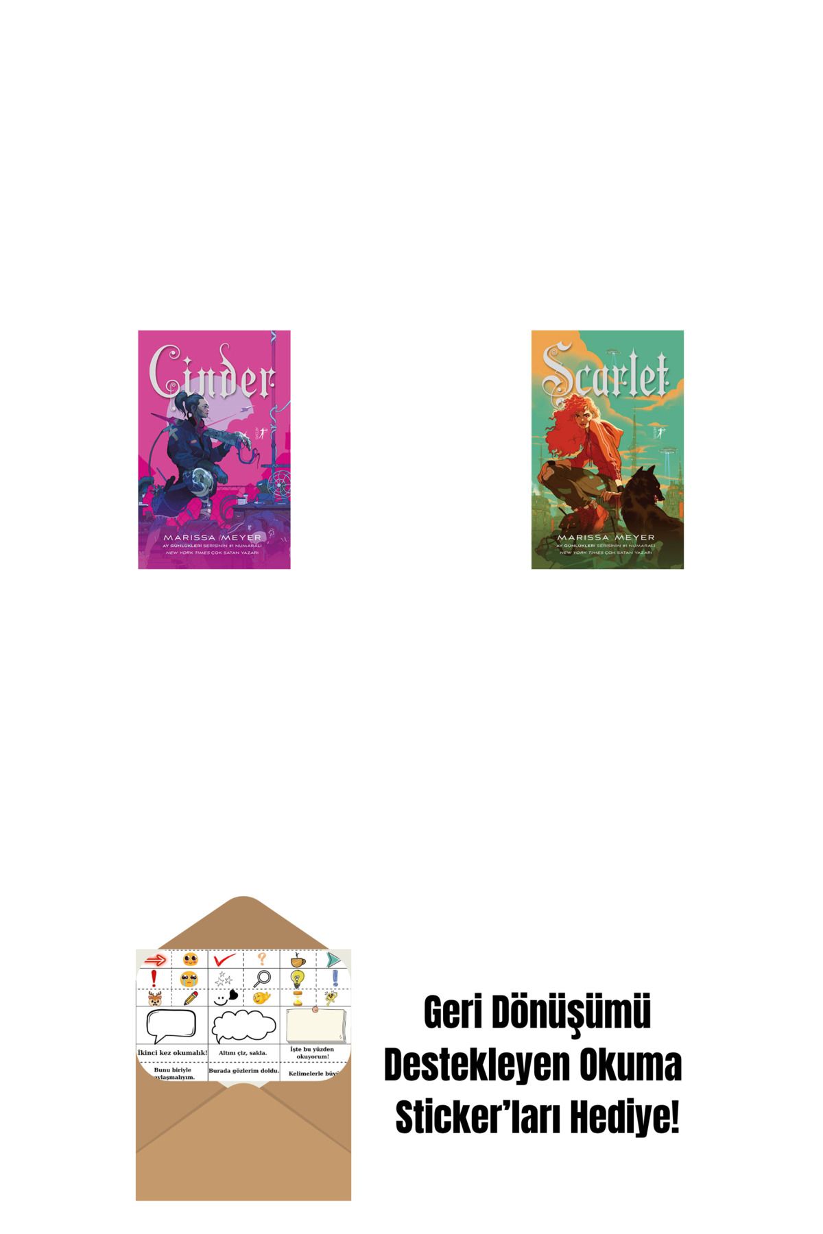 Artemis Yayınları Cinder + Scarlet + Okuma Sticker'ları