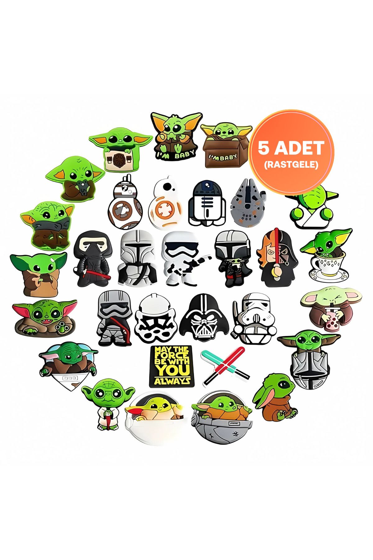 Crocs 5'li Rastgele Star Wars Crocs Ayakkabı Jibbitz Terlik Süsü