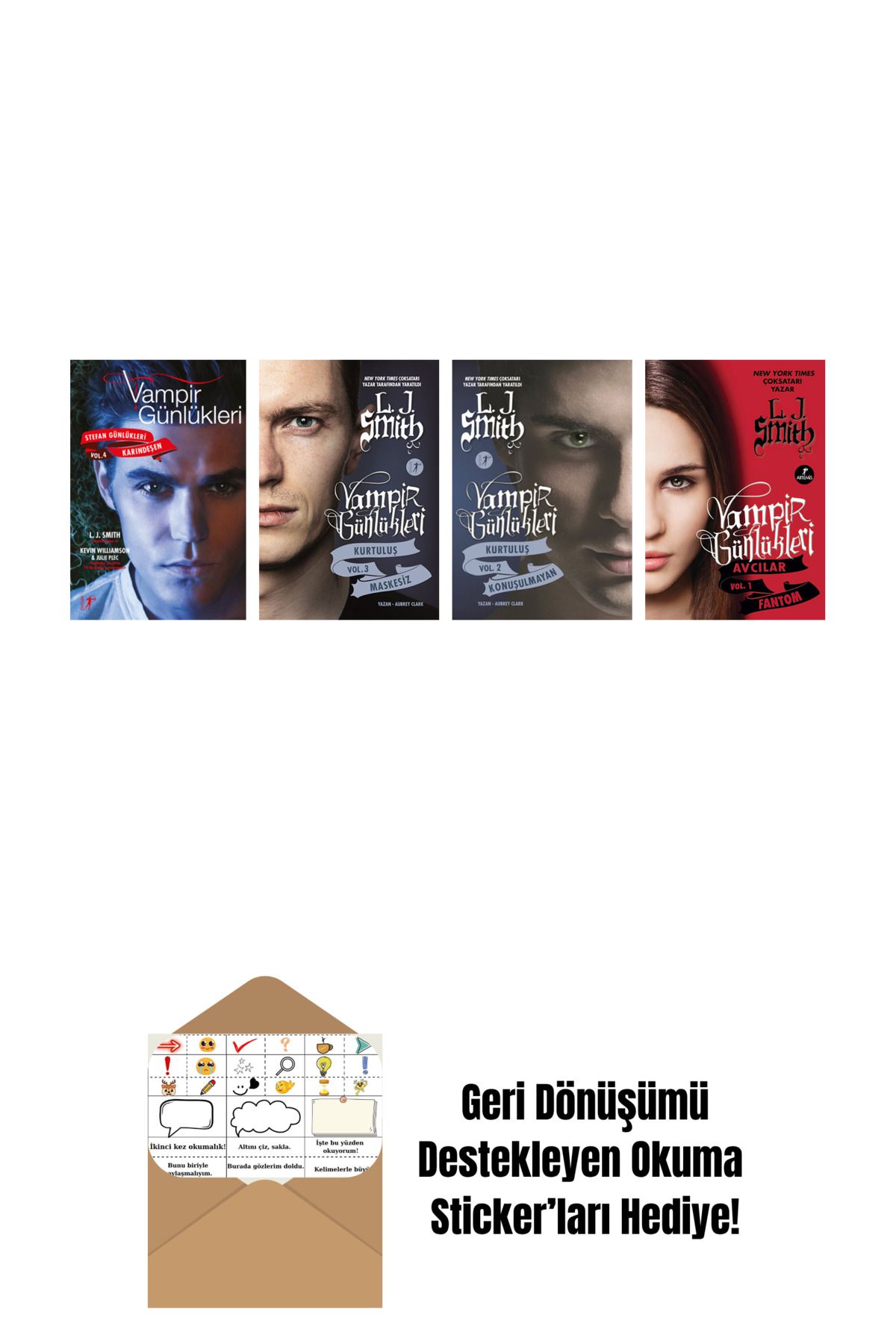 Artemis Yayınları L. J. Smith 4 Kitap Set + Okuma Sticker'ları