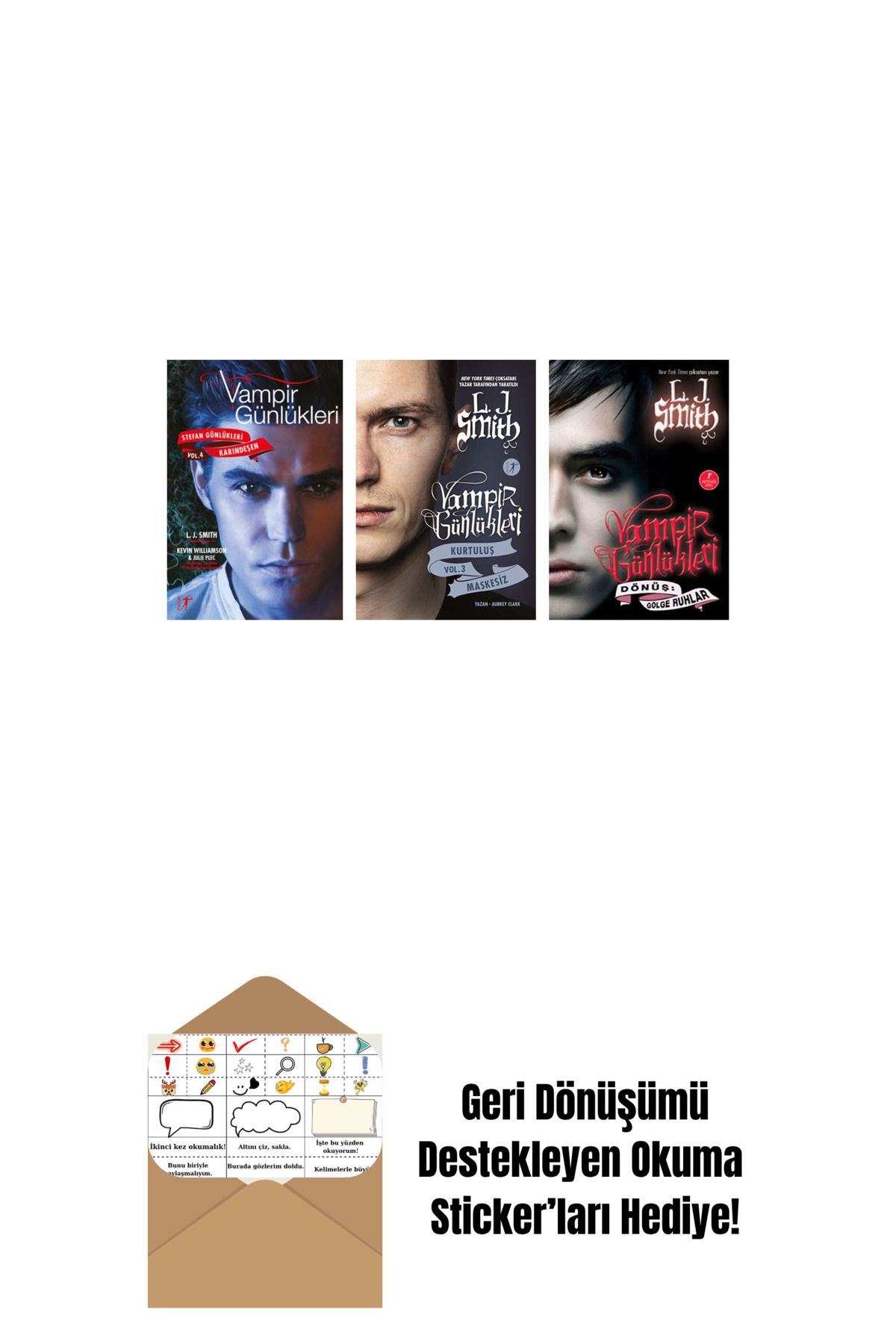 Artemis Yayınları L. J. Smith 3 Kitap Set + Okuma Sticker'ları