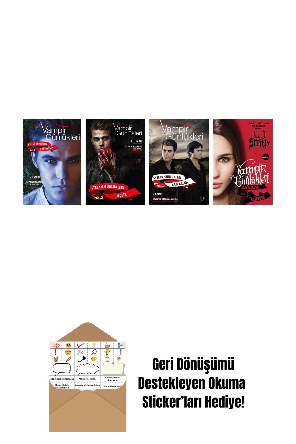 Artemis Yayınları L. J. Smith 4 Kitap Set + Okuma Sticker'ları