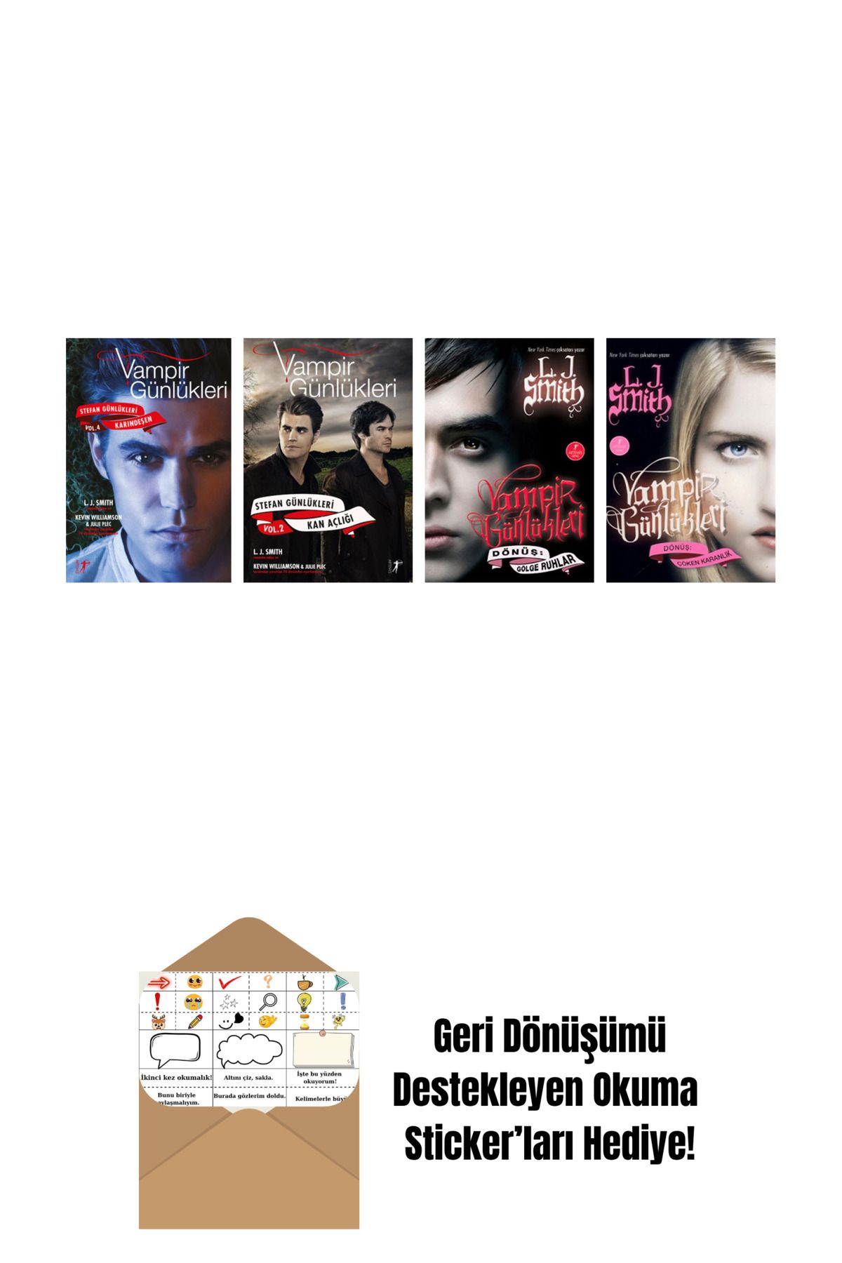 Artemis Yayınları L. J. Smith 4 Kitap Set + Okuma Sticker'ları