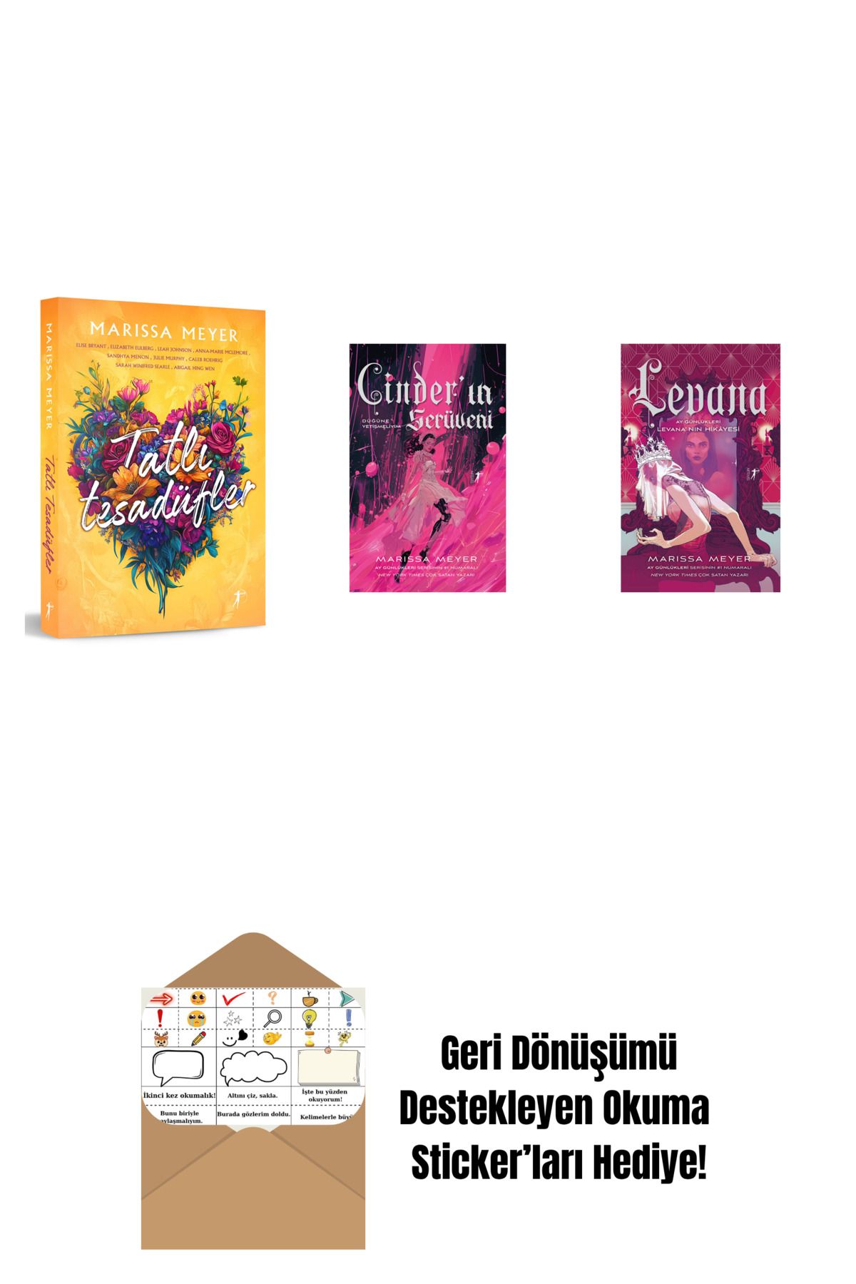 Artemis Yayınları Marissa Meyer 3 Kitap Set + Okuma Sticker'ları