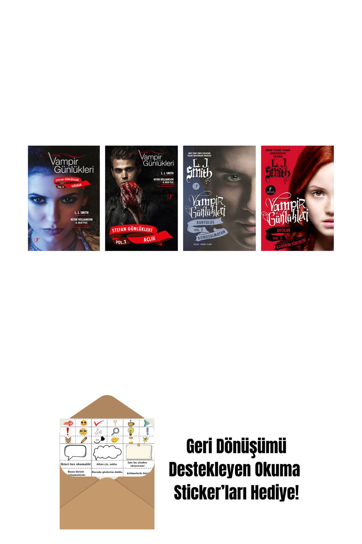 Artemis Yayınları L. J. Smith 4 Kitap Set + Okuma Sticker'ları