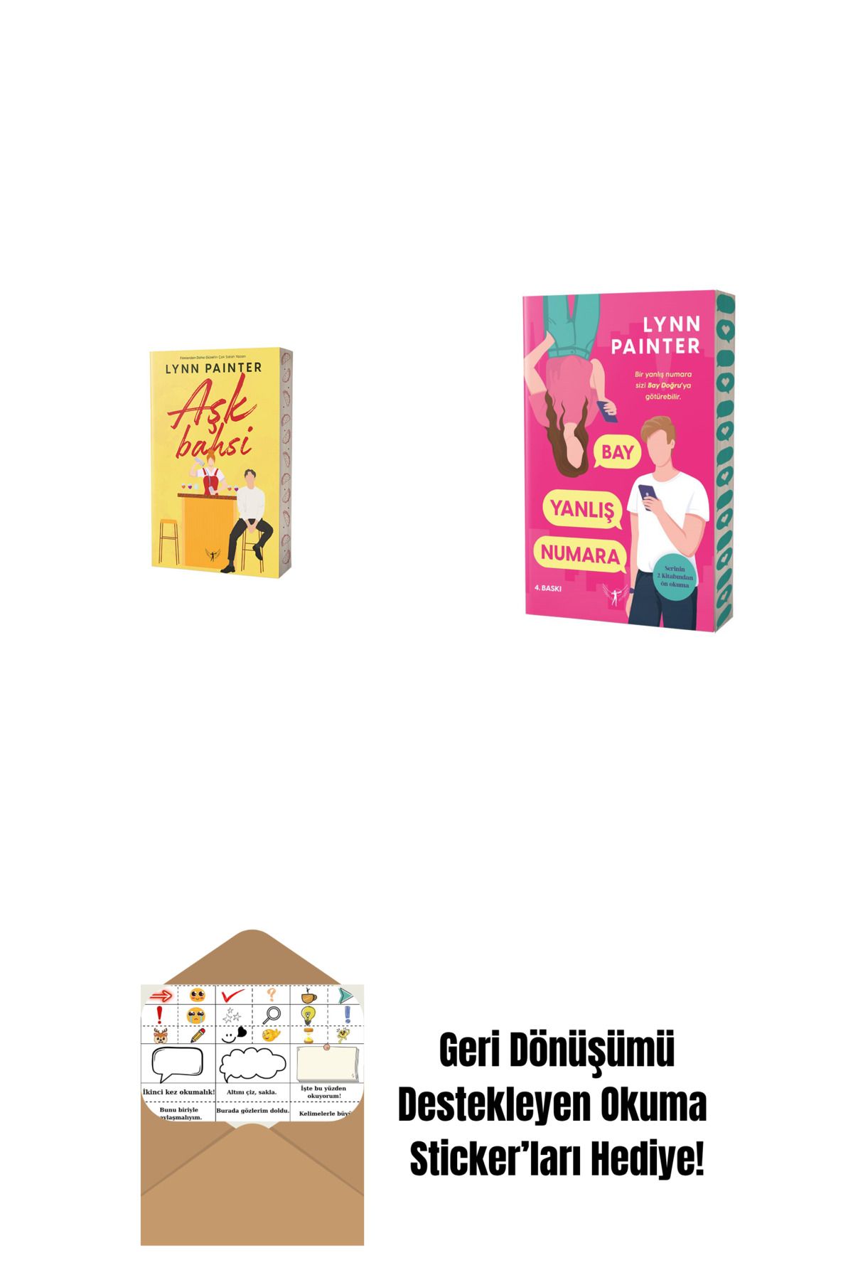 Artemis Yayınları Aşk Bahsi + Bay Yanlış Numara + Okuma Sticker'ları
