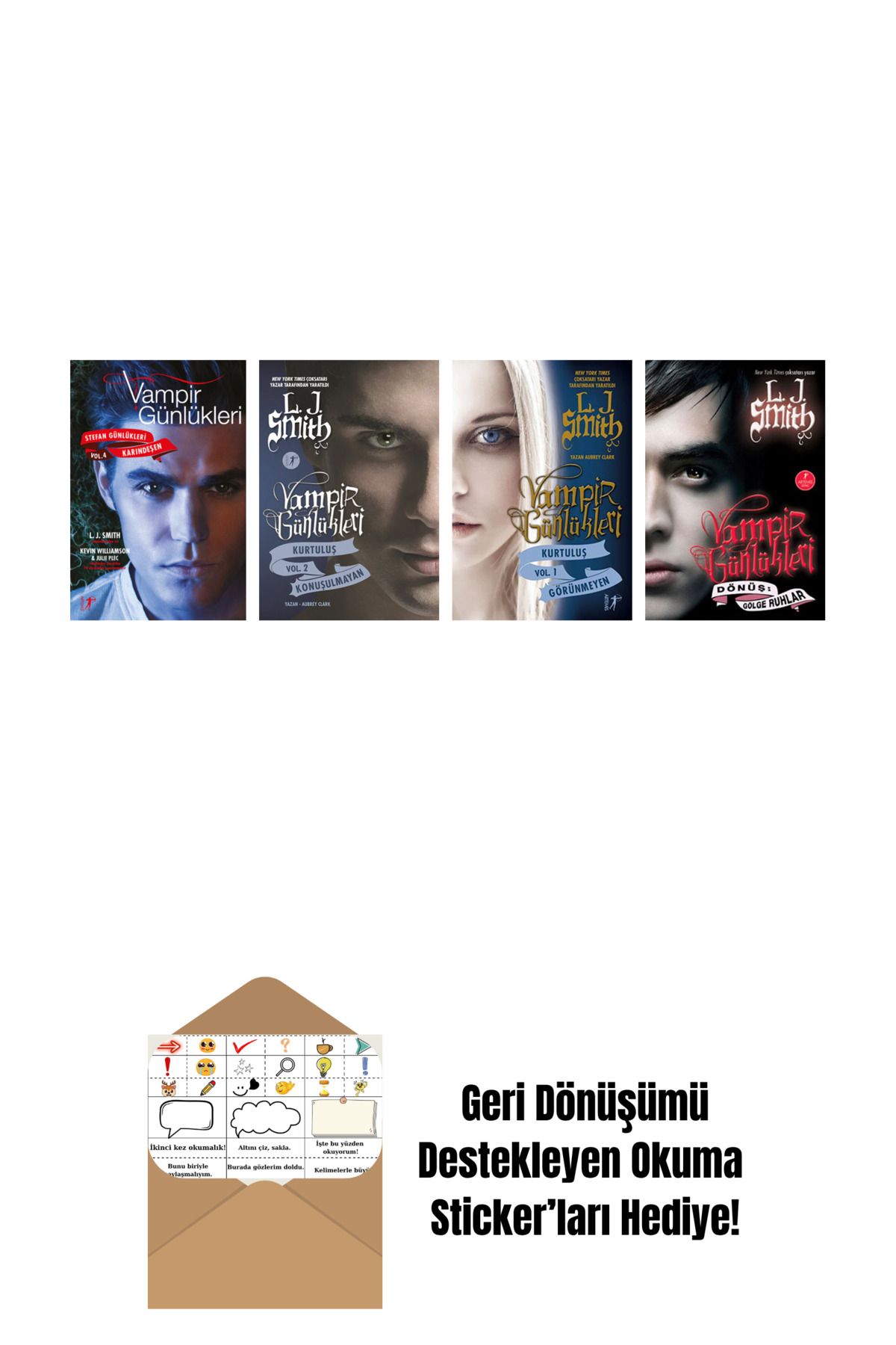 Artemis Yayınları L. J. Smith 4 Kitap Set + Okuma Sticker'ları