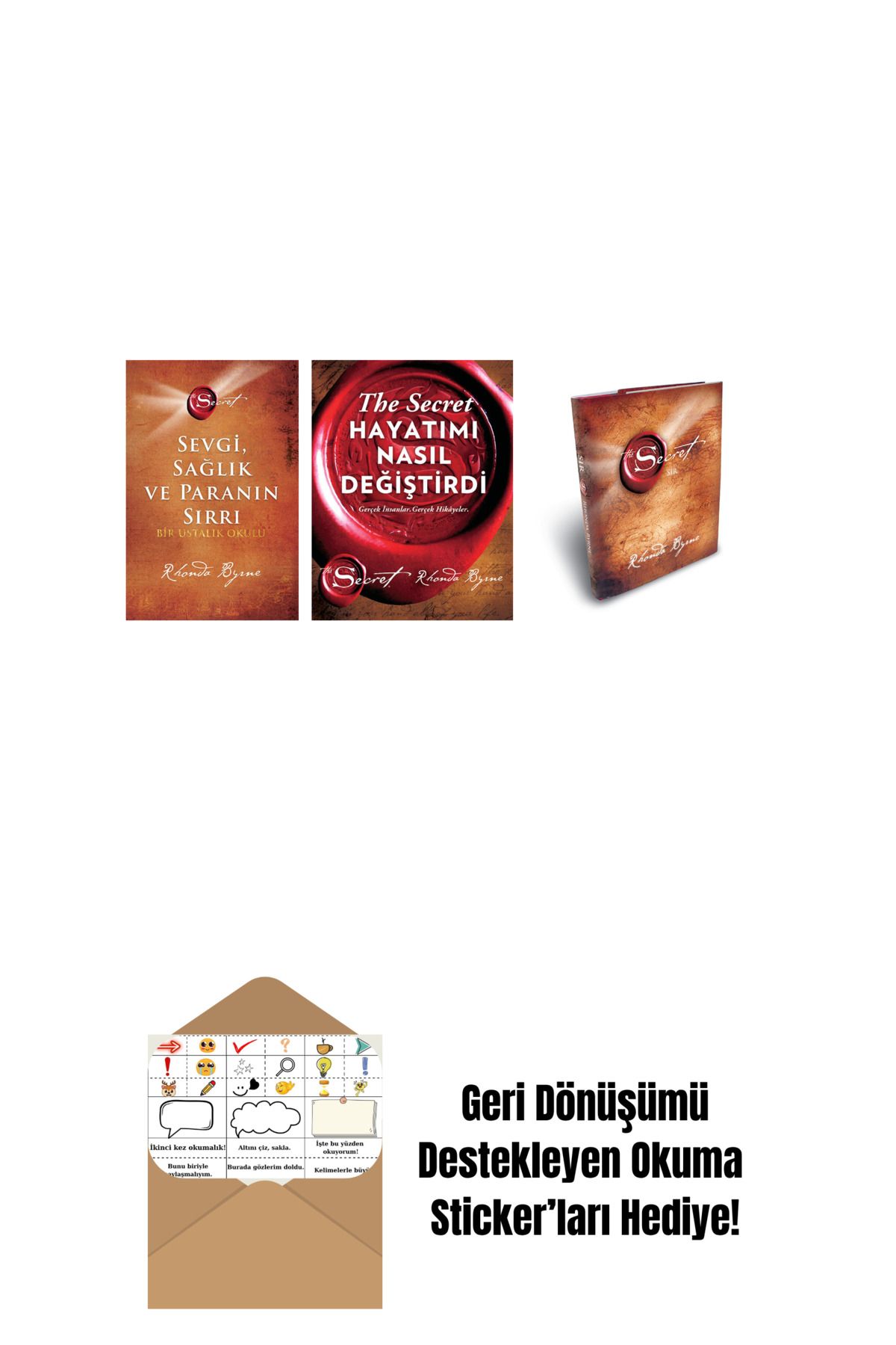 Artemis Yayınları Rhonda Byrne 3 Kitap Set + Okuma Sticker'ları