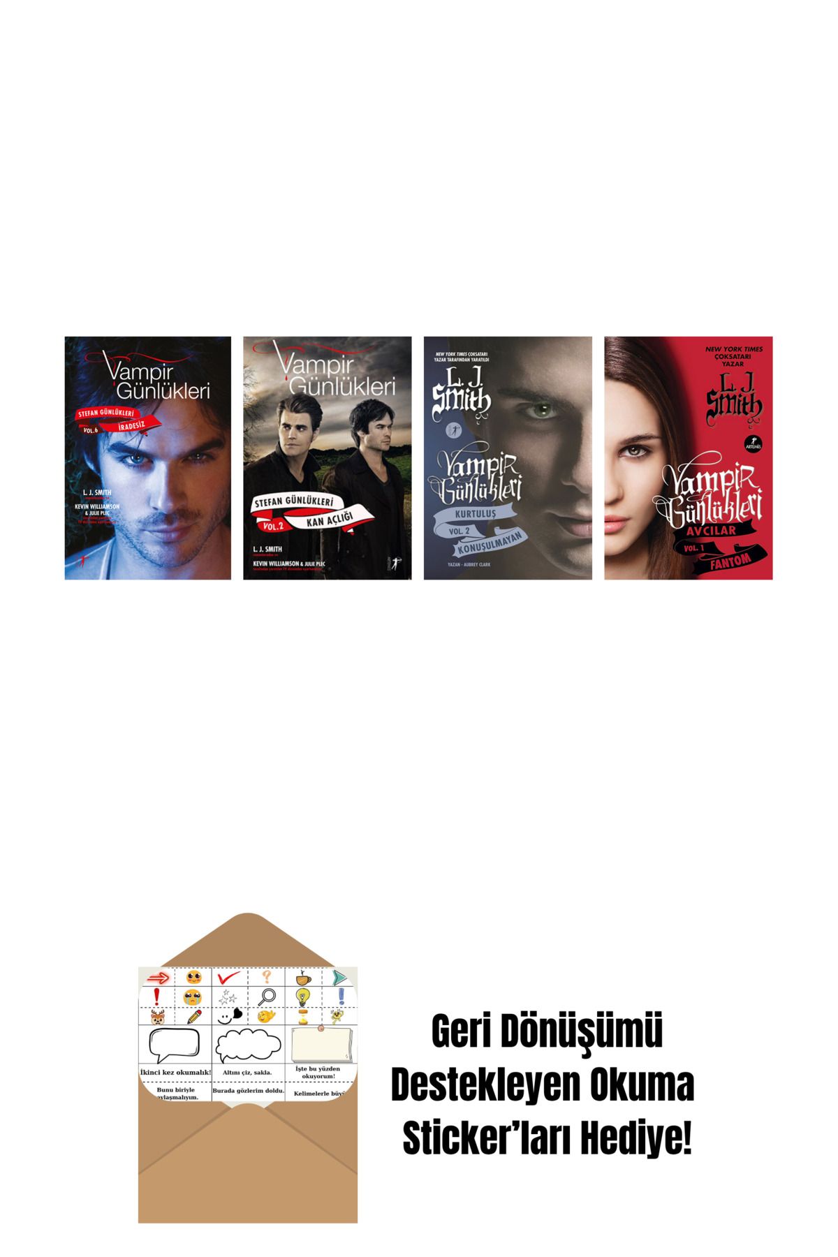 Artemis Yayınları L. J. Smith 4 Kitap Set + Okuma Sticker'ları
