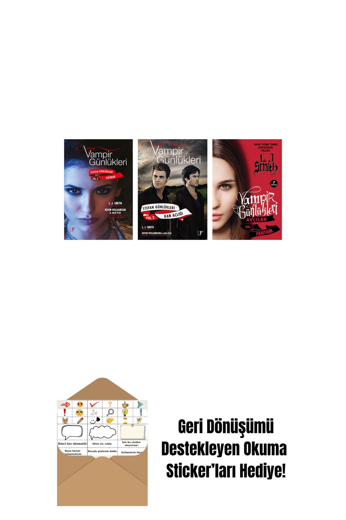 Artemis Yayınları L. J. Smith 3 Kitap Set + Okuma Sticker'ları