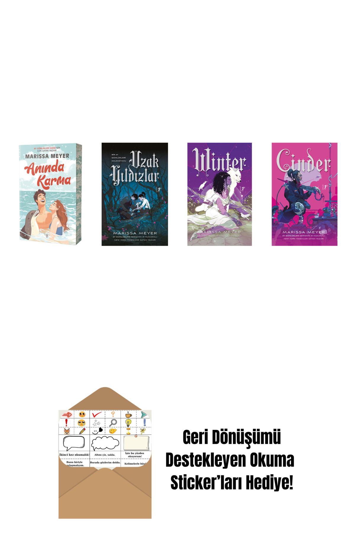 Artemis Yayınları Marissa Meyer 4 Kitap Set + Okuma Sticker'ları